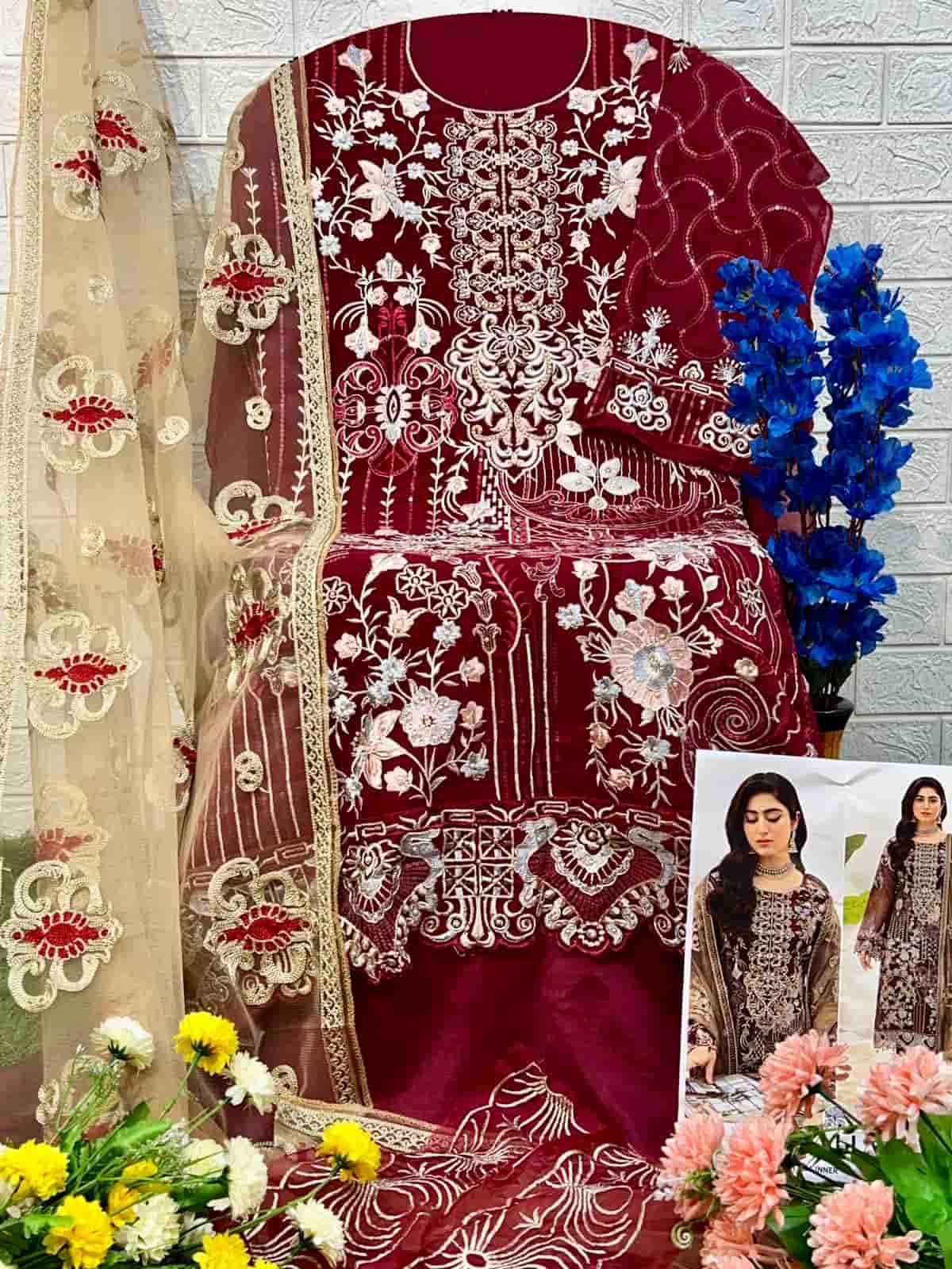 Zaha 10274 Heavy Embroidered Pakistani Dress view 2