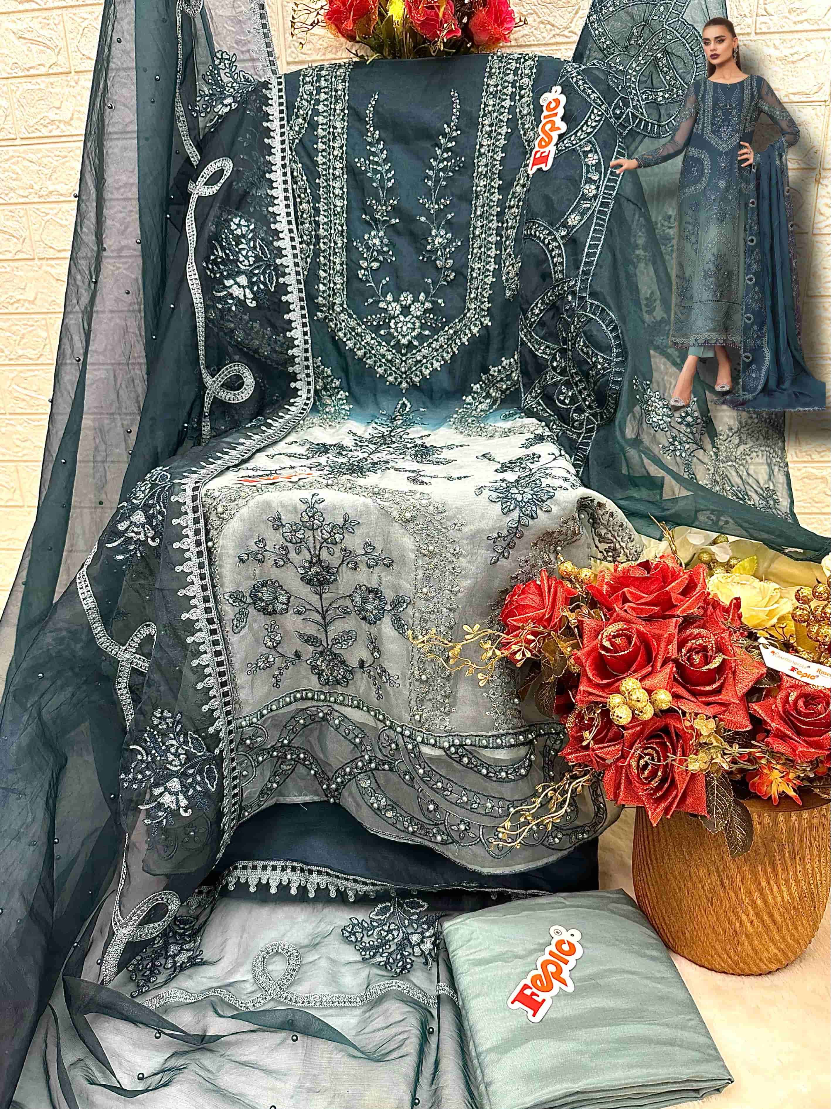 Fepic Rosemeen Organza Salwar Suit view 2