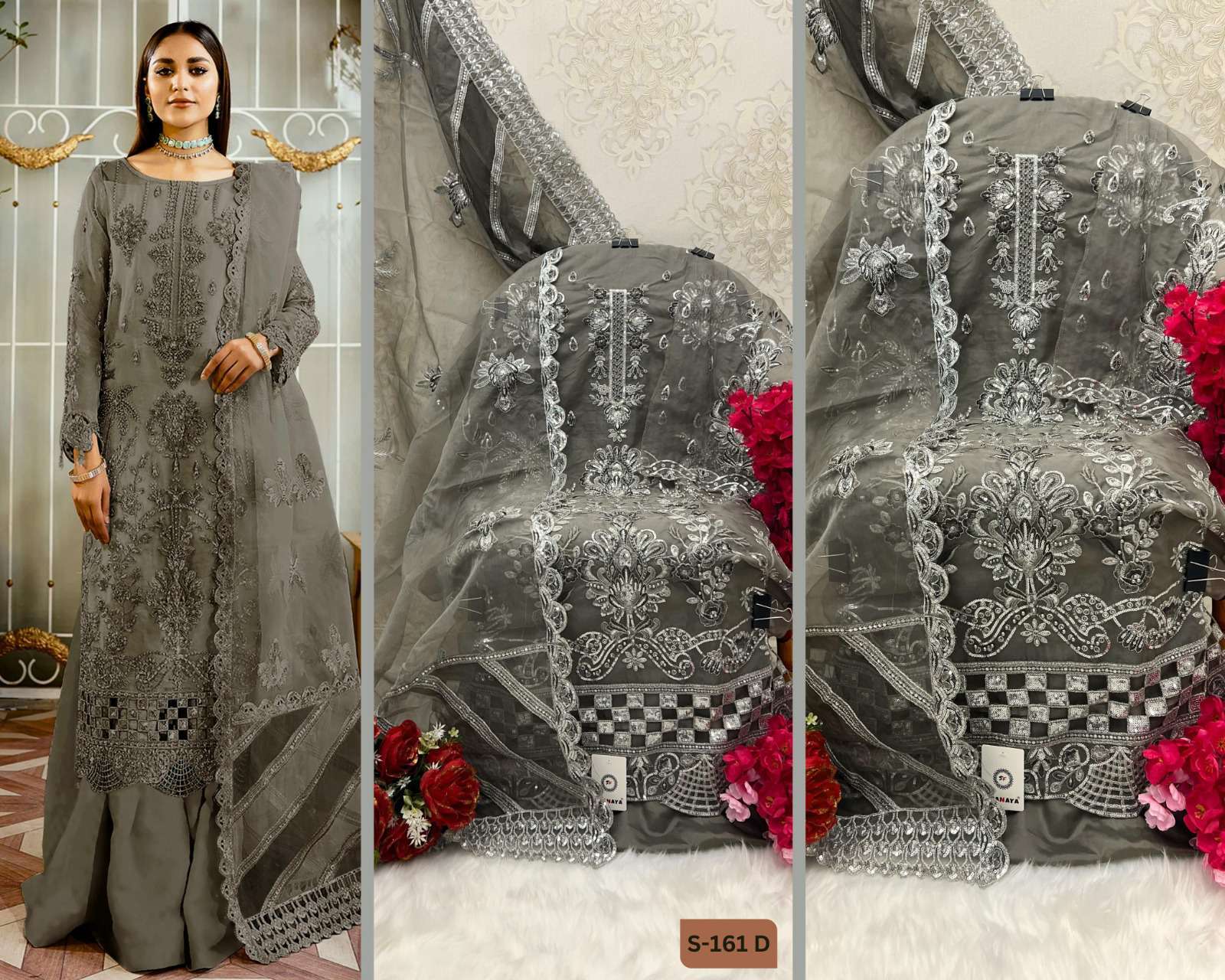 Shanaya Rose Premium Edition S 161 Colors Pakistani Organza Designer Suit view 7