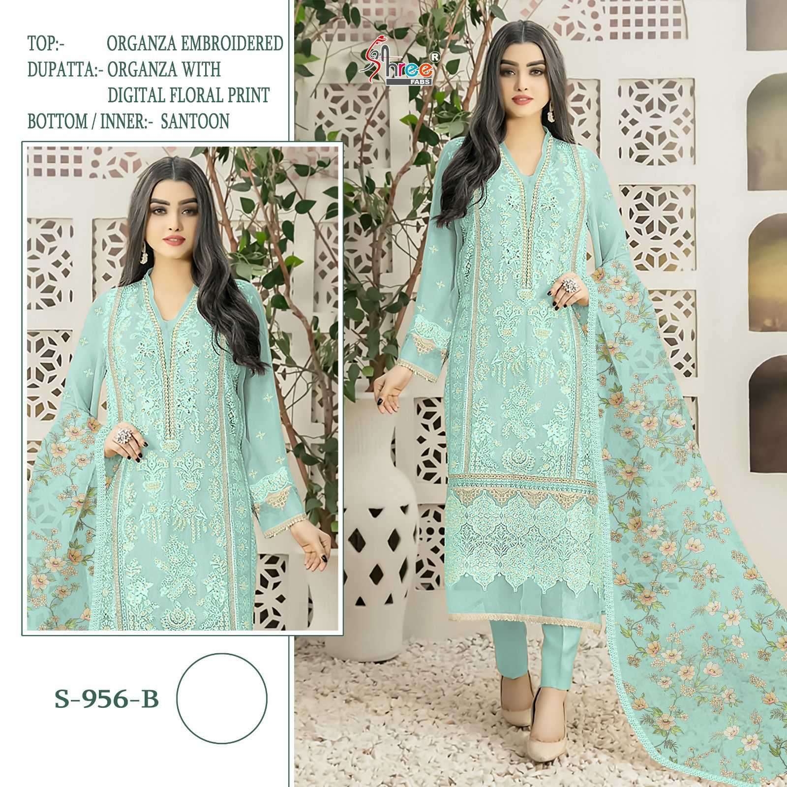 Shree Fabs S 956 Colors Online Store Sales Pakistani Suits Exporters view 4