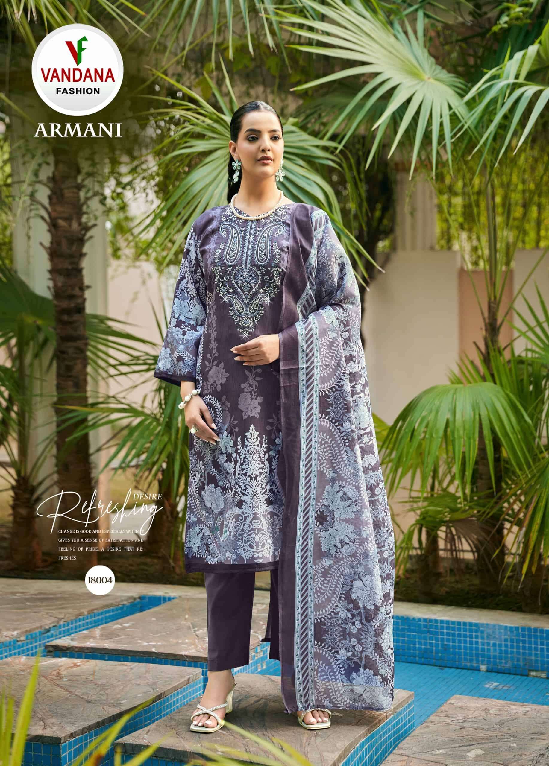 Vandana Fashion Armani Vol 18 Fancy Cotton Dress Catalog view 3