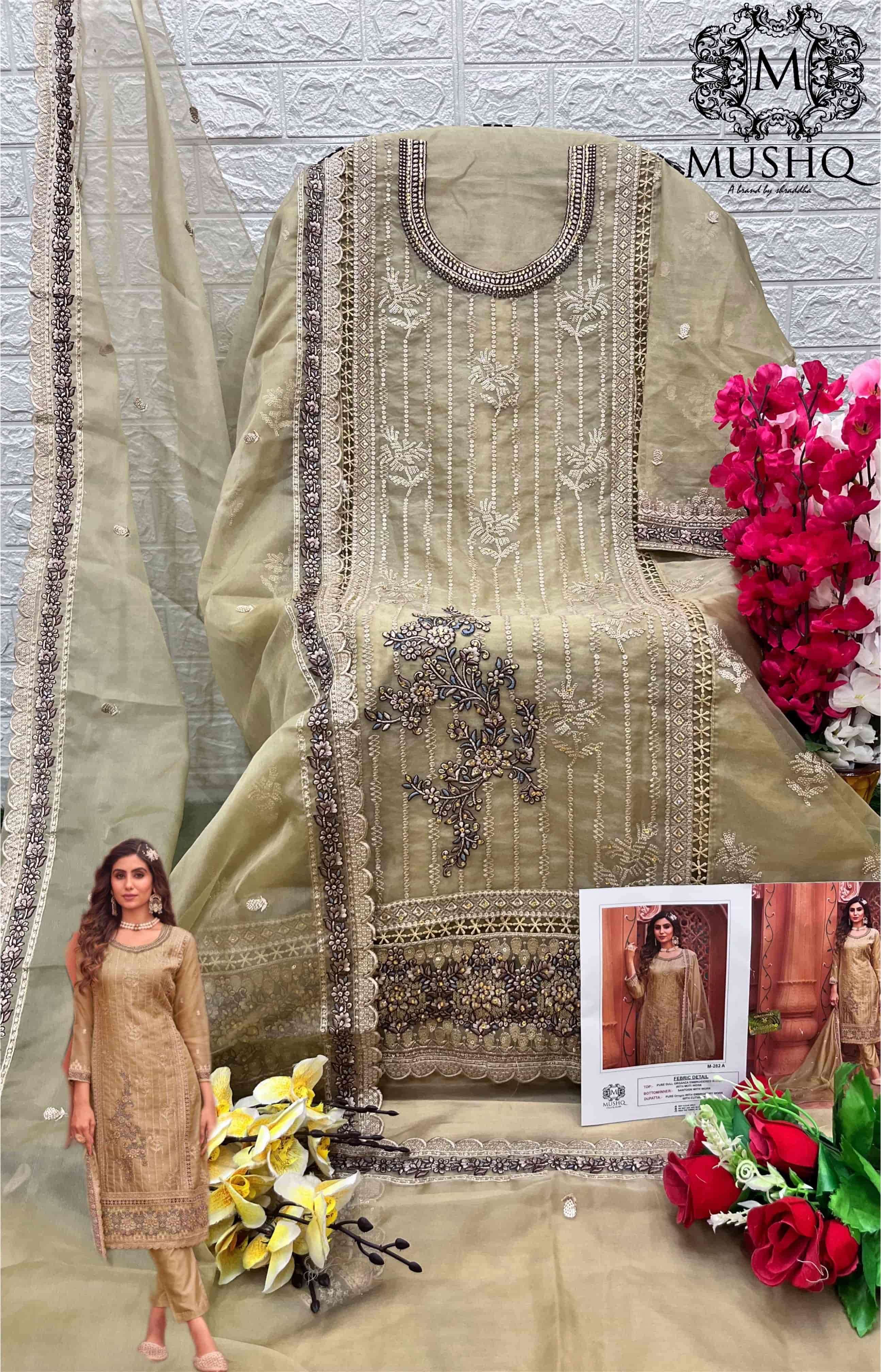 Mushq M 282 Colors Pakistani Festive Wear Style Designer Salwar Suit Wholesalers view 9