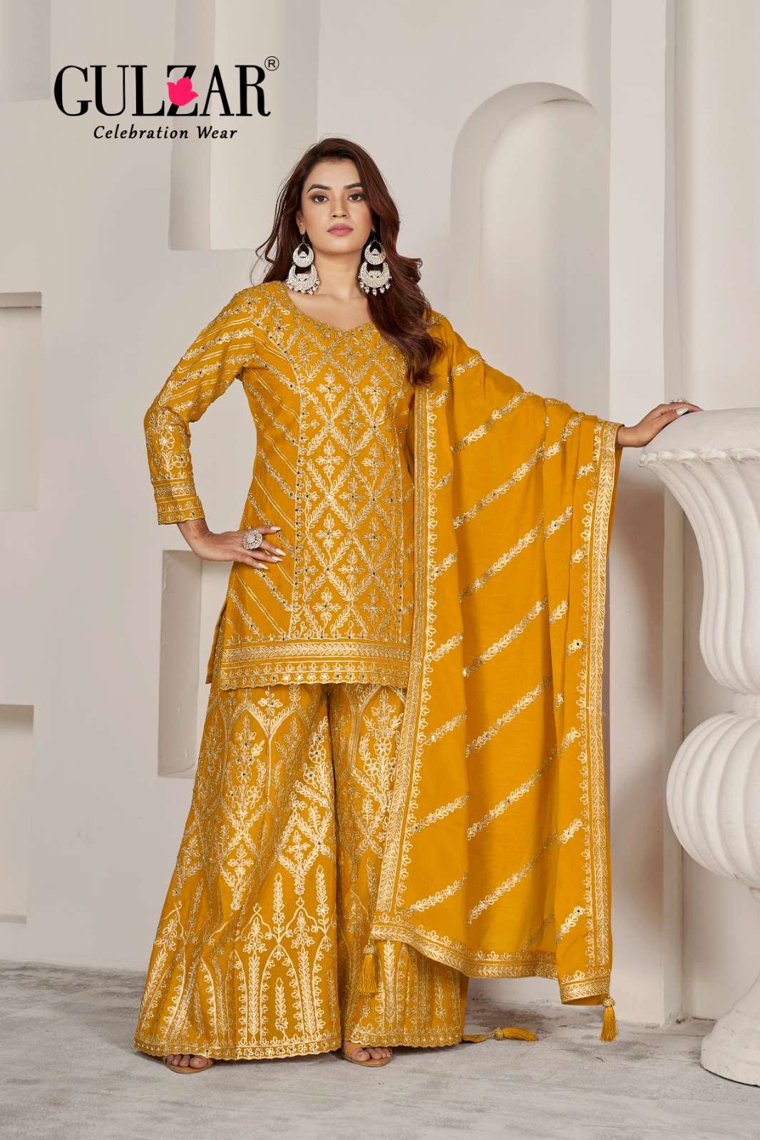 Gulzar Gotakari Designer Palazzo Suit view 6