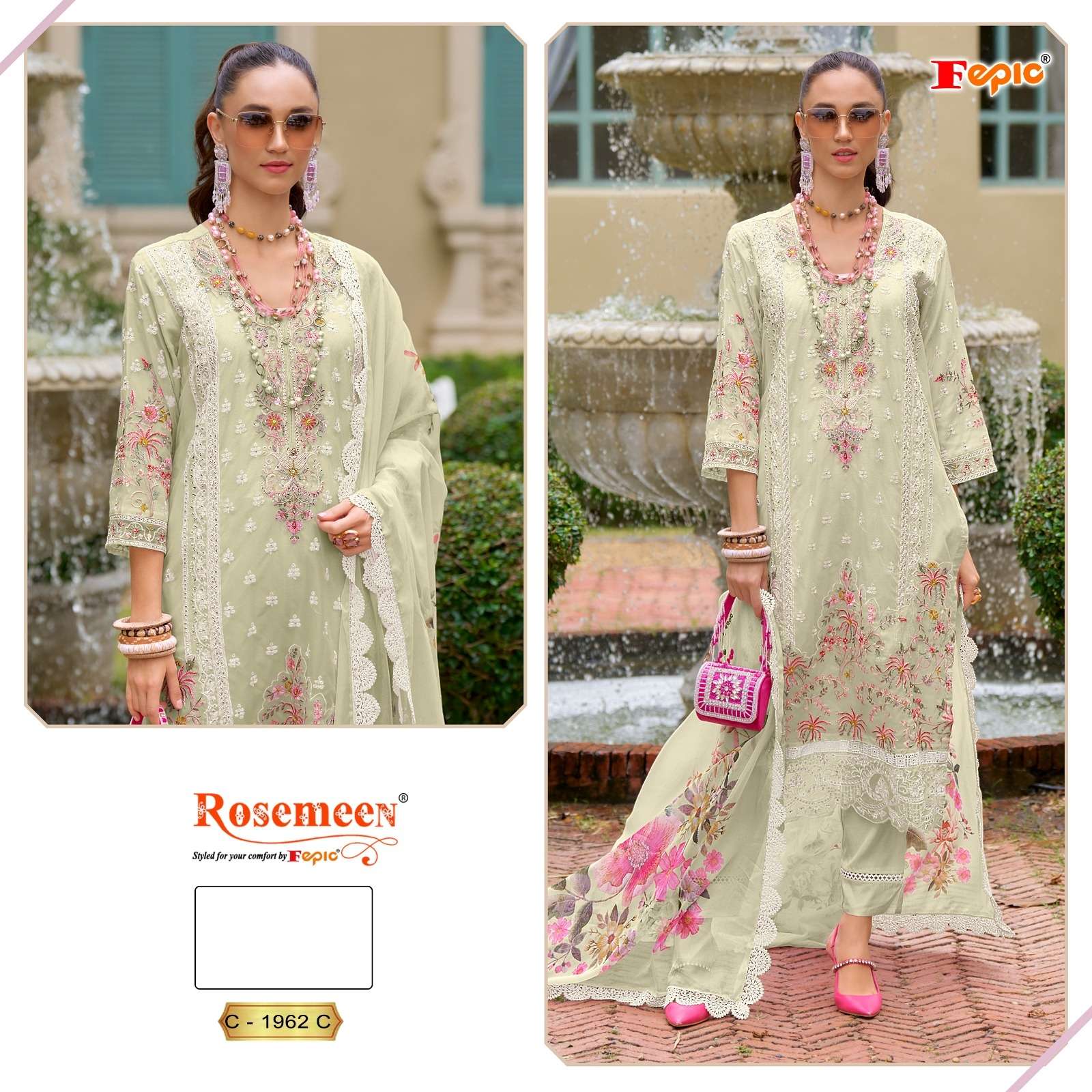 Fepic Rosemeen Organza Pakistani Suit view 3