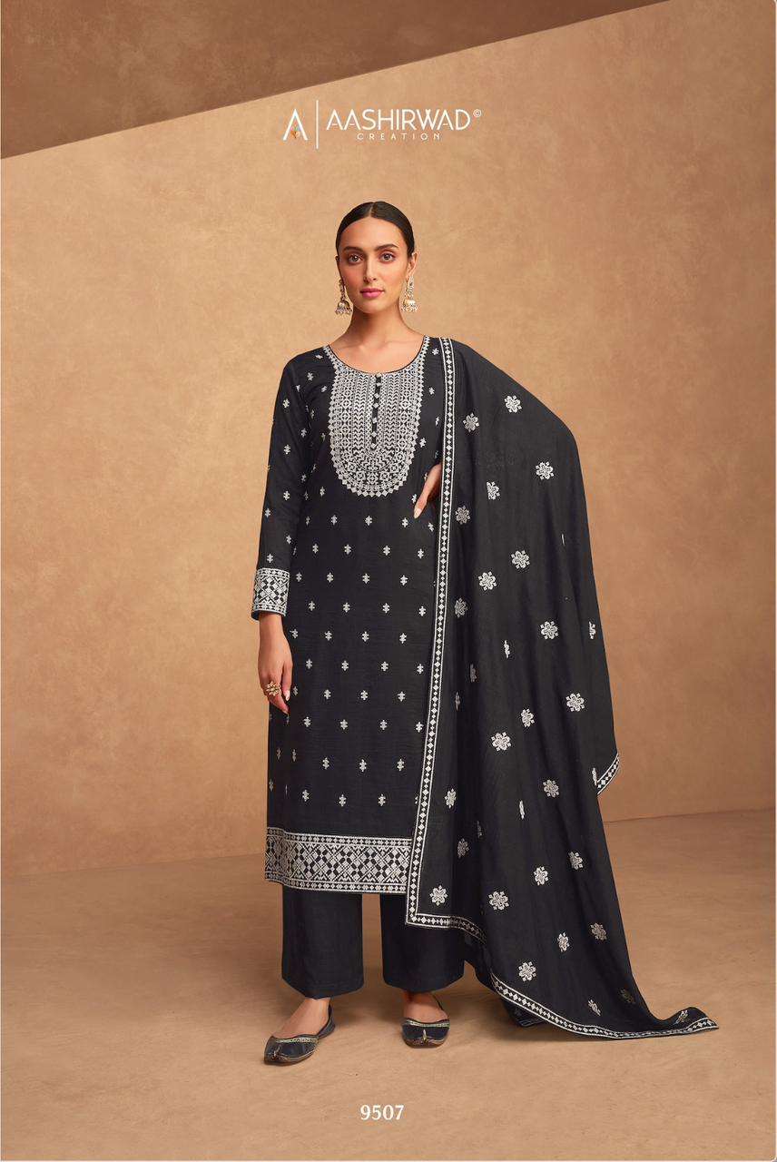 Aashirwad kashida Exclusive Silk Salwar Suit view 7