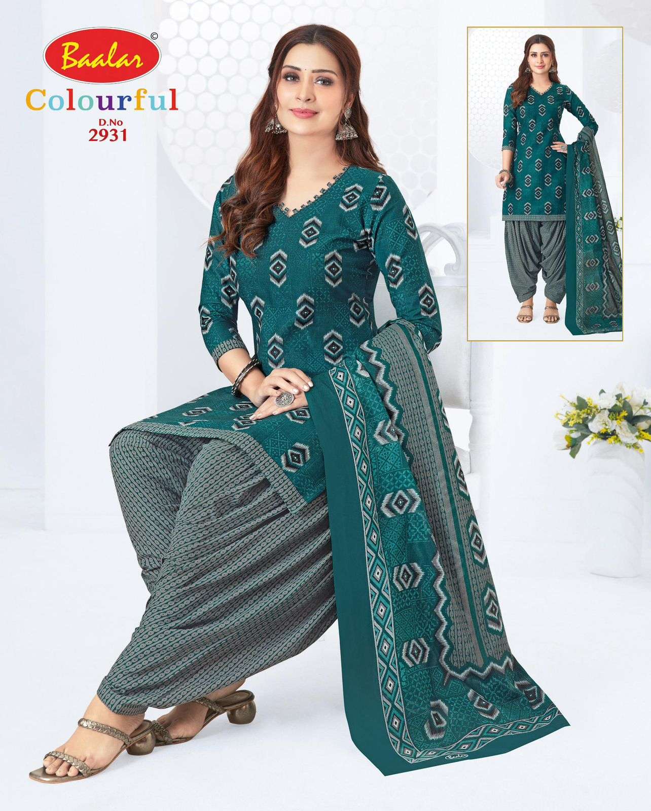 Baalar Colourful Vol 29 Unstitch Pure Cotton Suit view 12