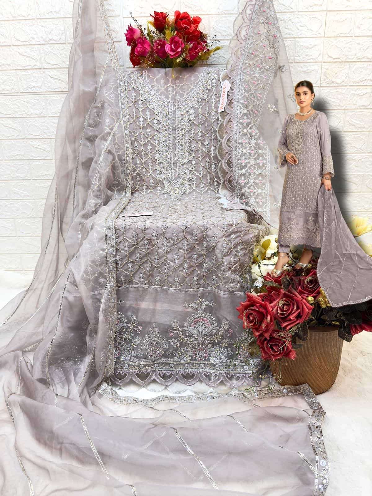Fepic Rosemeen Organza Designer Party Wear Suit view 6