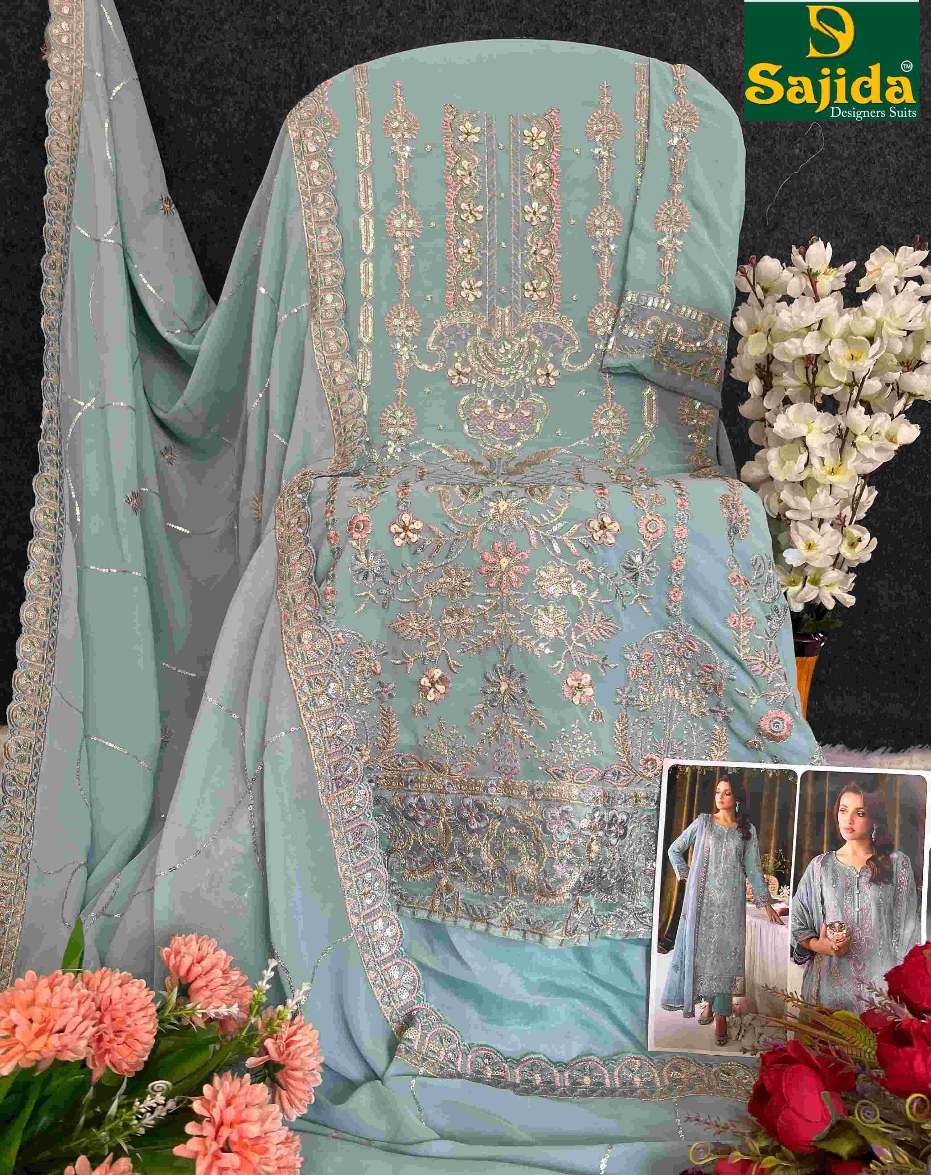 Sajida Designer Suit Alaya Vol 1 Fancy Pakistani Suit Salwar view 4