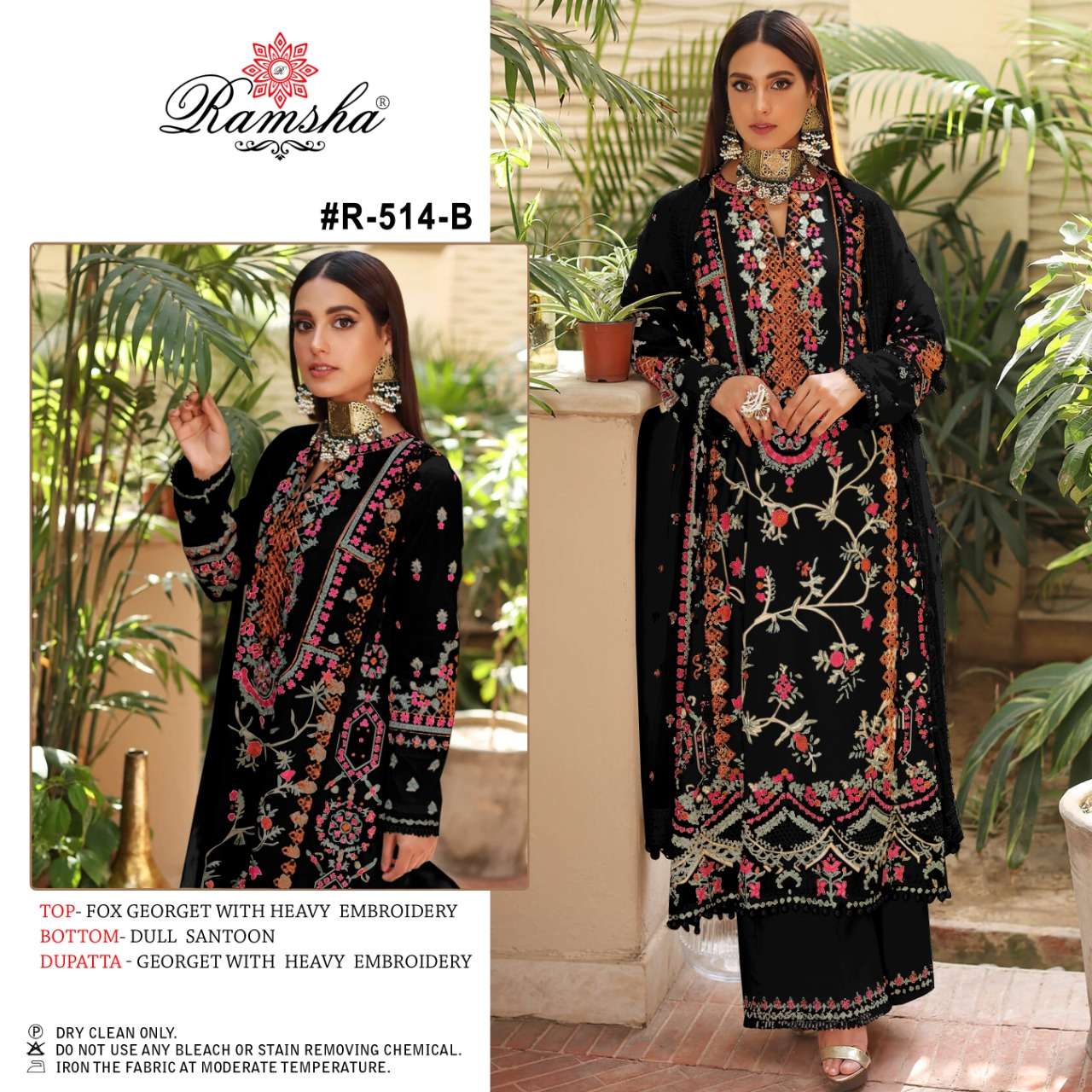 Ramsha R 514 Nx Party Wear Embroidery Pakistani Suit view 4