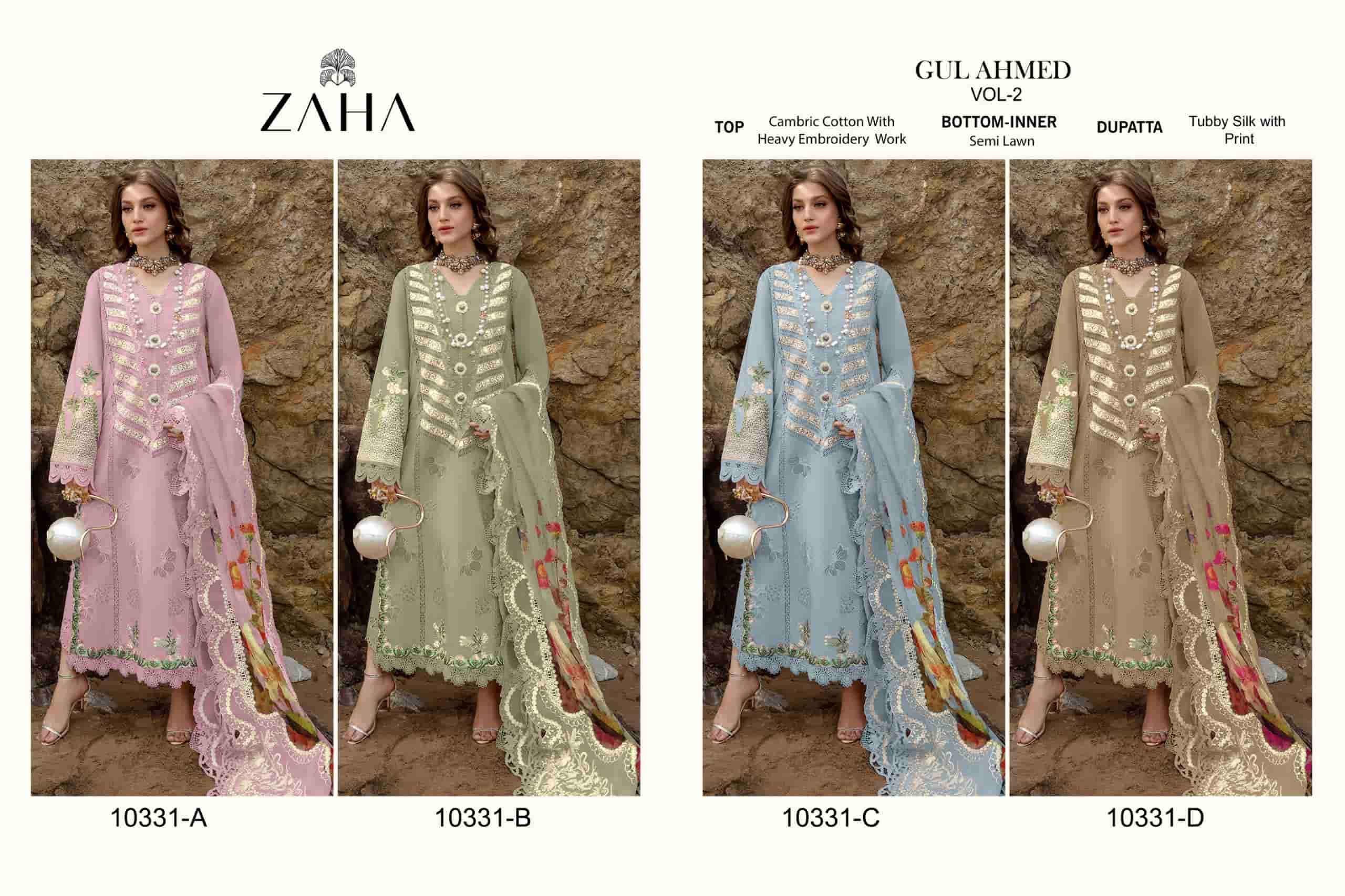 Zaha Gulahmed Vol 2 10331 Colors Pakistani Latest Designer Cotton Suit view 5