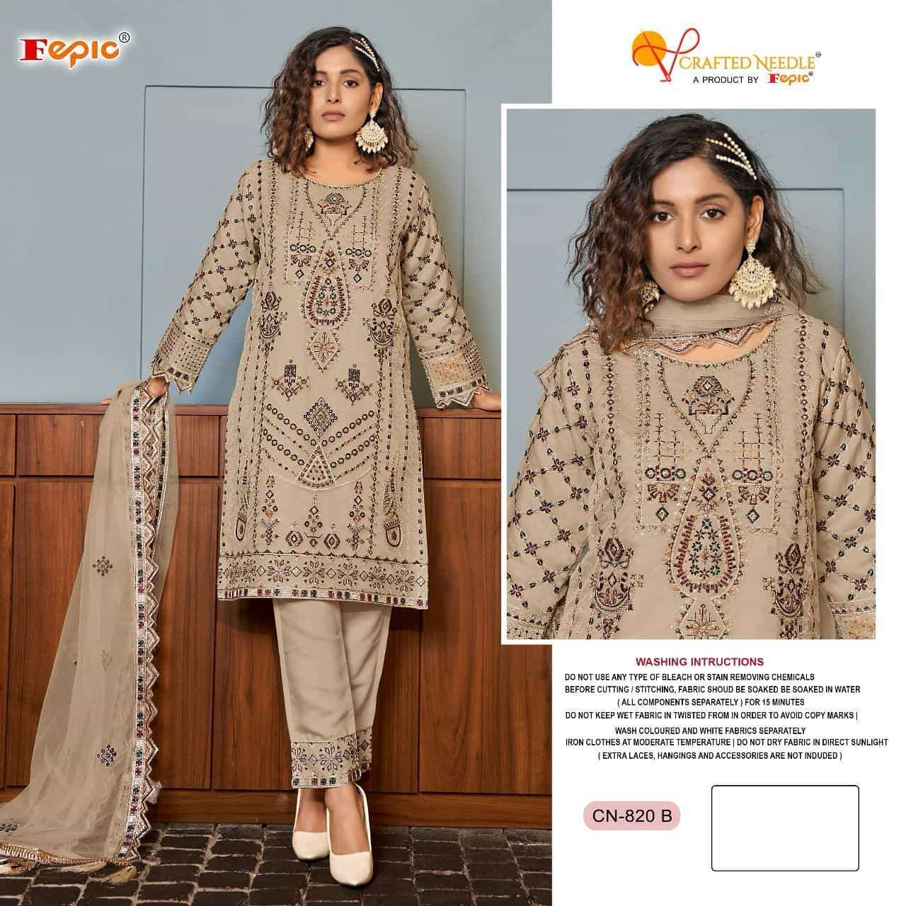 Crafted Needle CN 820 By Fepic Ready To Wear Pakistani Festive Wear Style Collection view 2