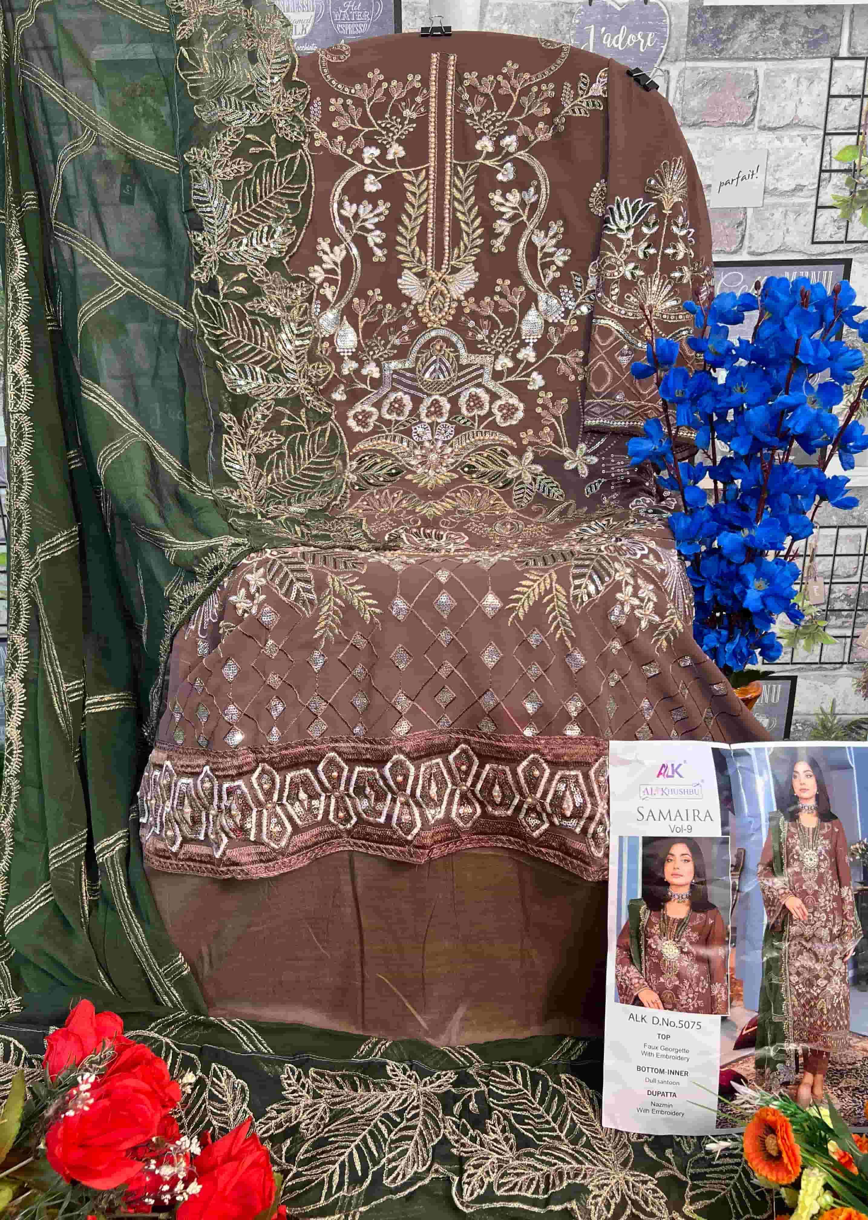 Al Khushbu Samaira Vol 9 Pakistani Style Designer Unstitched Salwar Suit Collection view 3