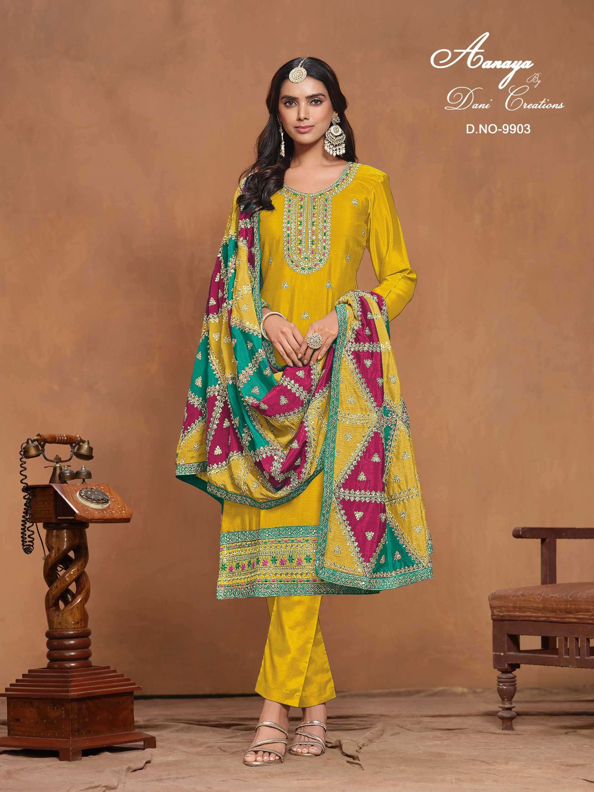 Aanaya Vol 199 Wedding Wear Style Designer Ladies Suit Catalog Exporter view 5