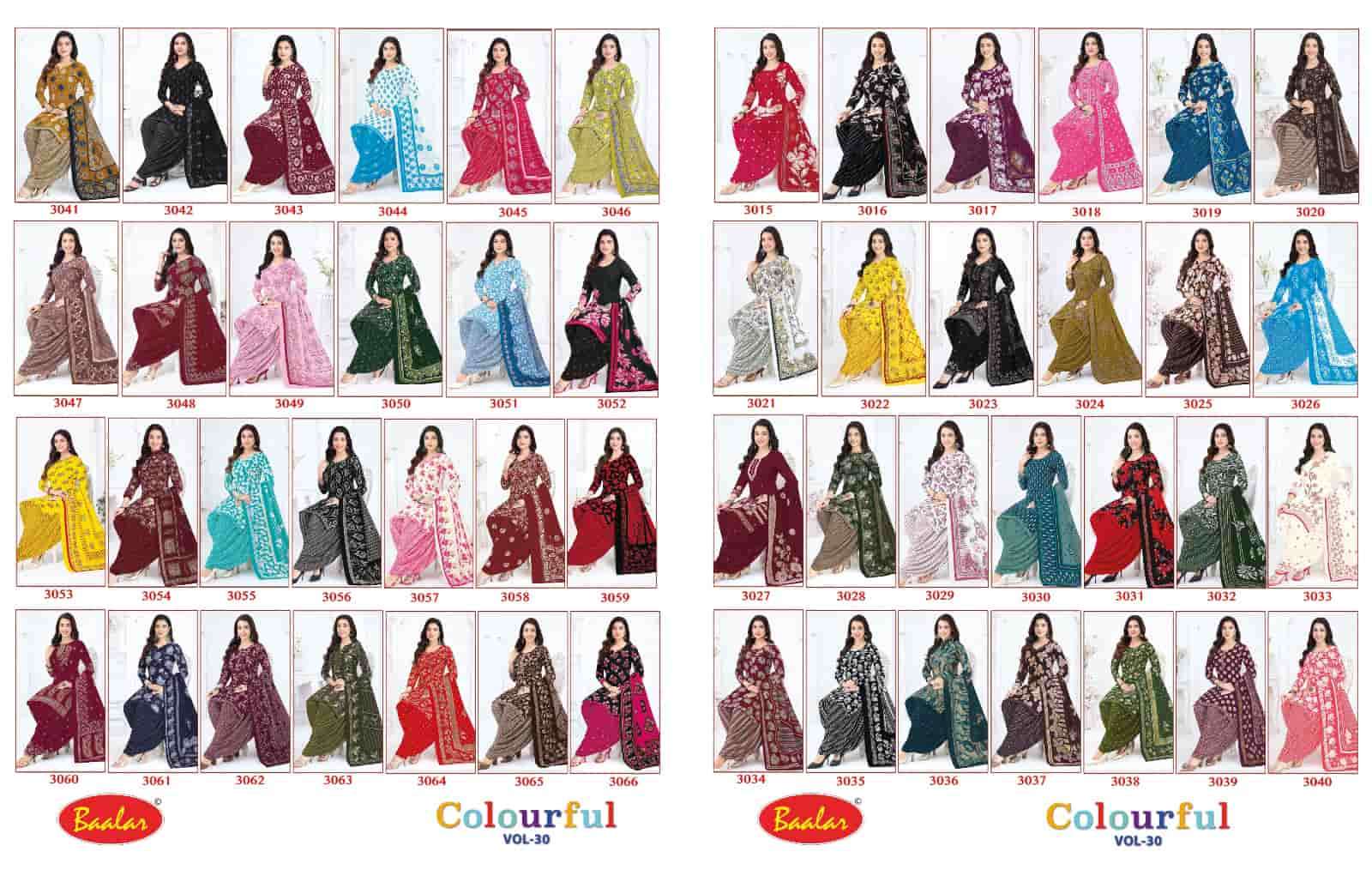Baalar Colourful Vol 30 Pure Cotton Unstitch Salwar Suit view 4