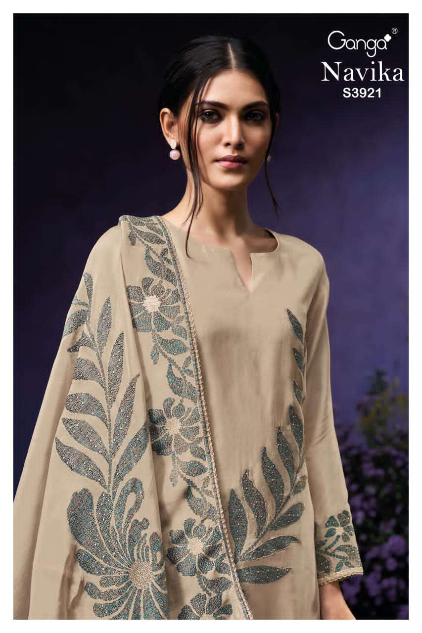 Ganga Fashion Navika 3921 Pure Bemberg Silk Suit Premium Collection view 4