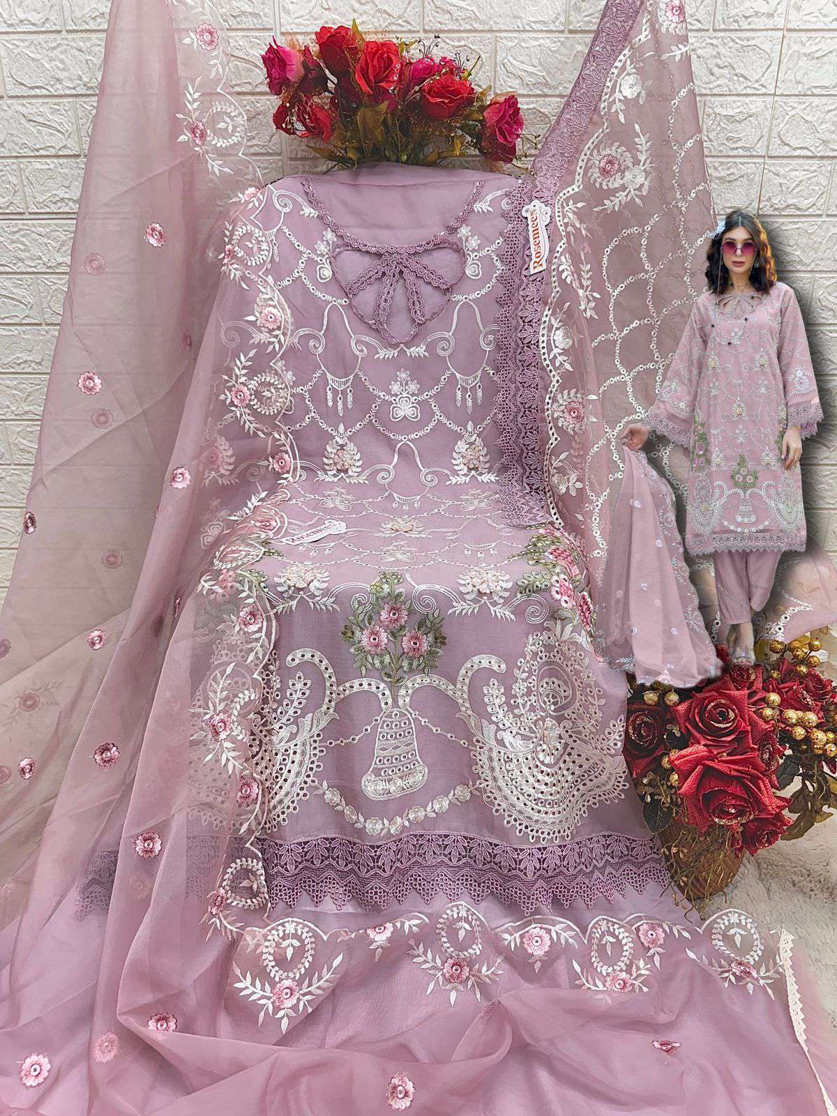 Fepic Rosemeen Organza Pakistani Salwar Suit view 7