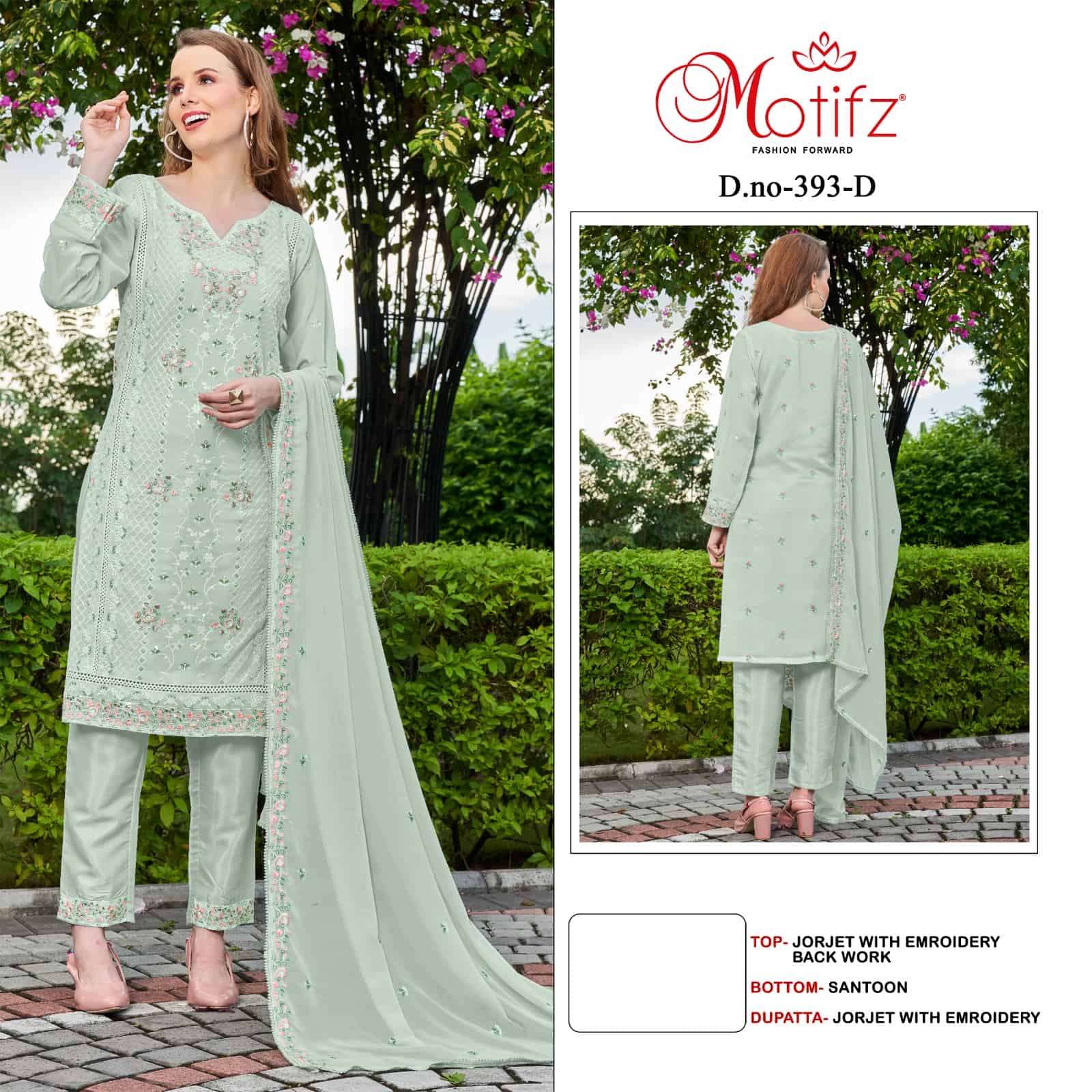 Motifz 393 Colors Pakistani Festive Wear Style Designer Salwar Suit Wholesalers view 4