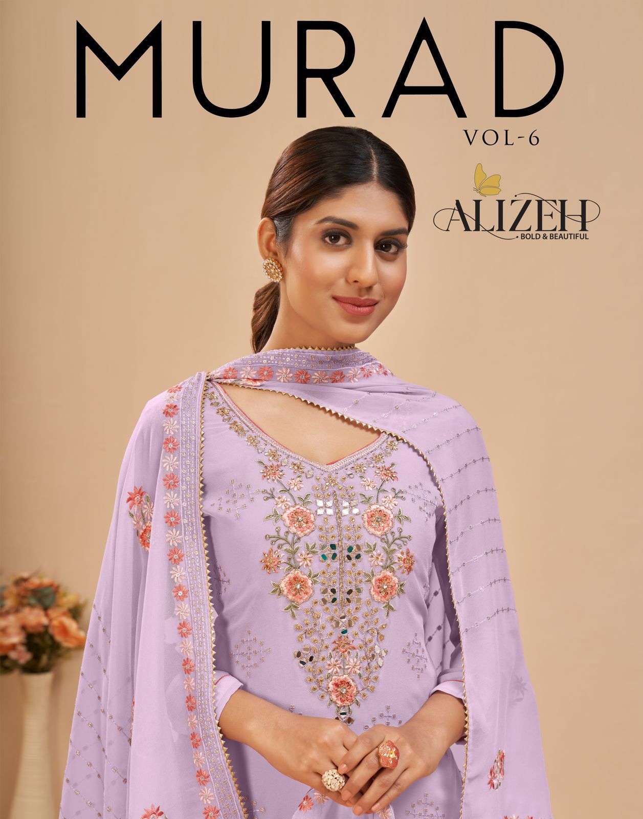 Alizeh Murad Vol 6 Party Wear Straight Suit Catalog Suppllier