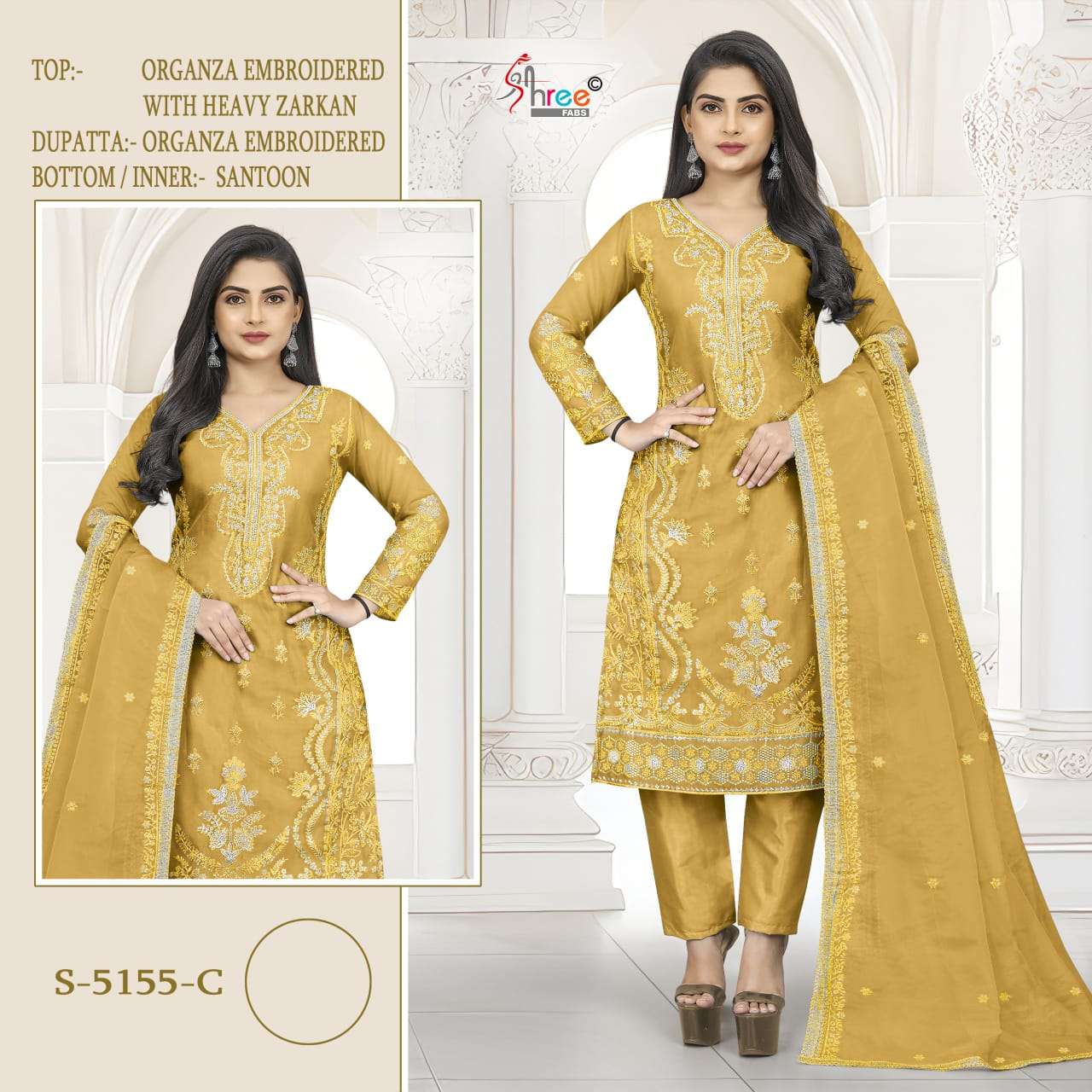 Pakistani Style Organza Embroidered Suit view 4