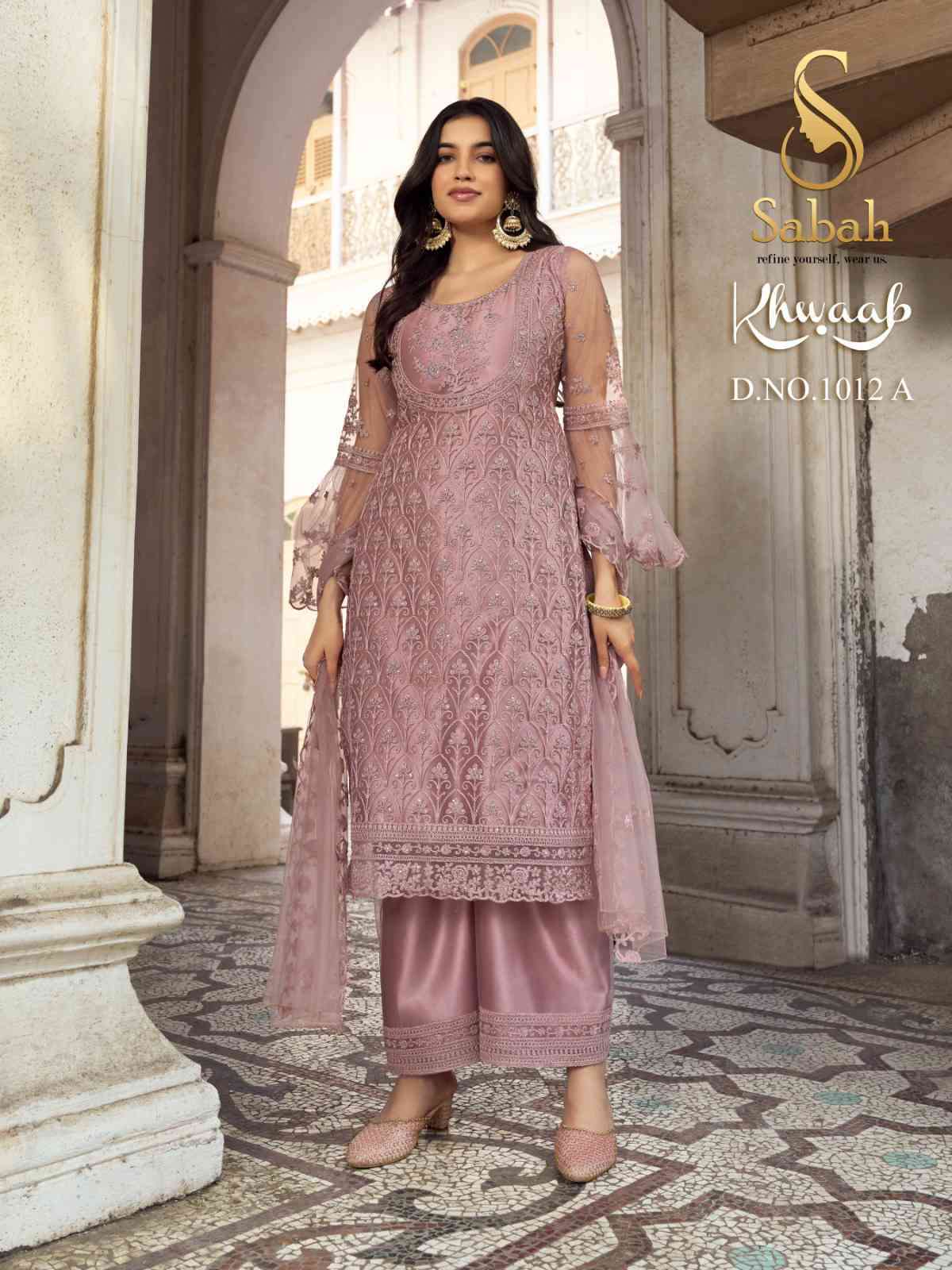 Fk Fashion Sabah Khwaab 1012 Colors Partywear Net Salwar Suit Catalog Exporter view 5