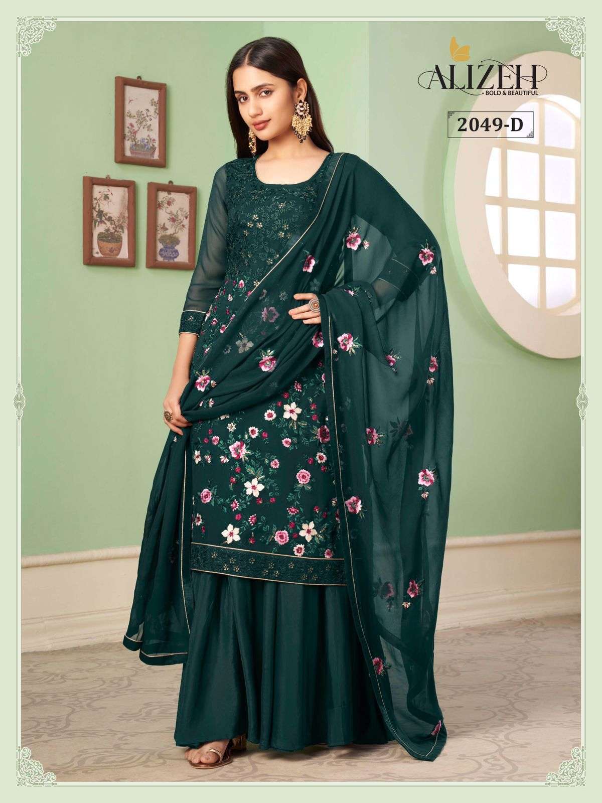 Alizeh Zaida Vol 10 Party Wear Sharara Salwar Kameez New Collection view 18