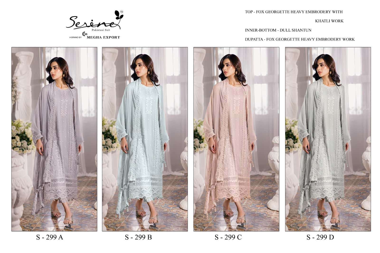 Serine Designer Georgette Embroidered Suit view 4