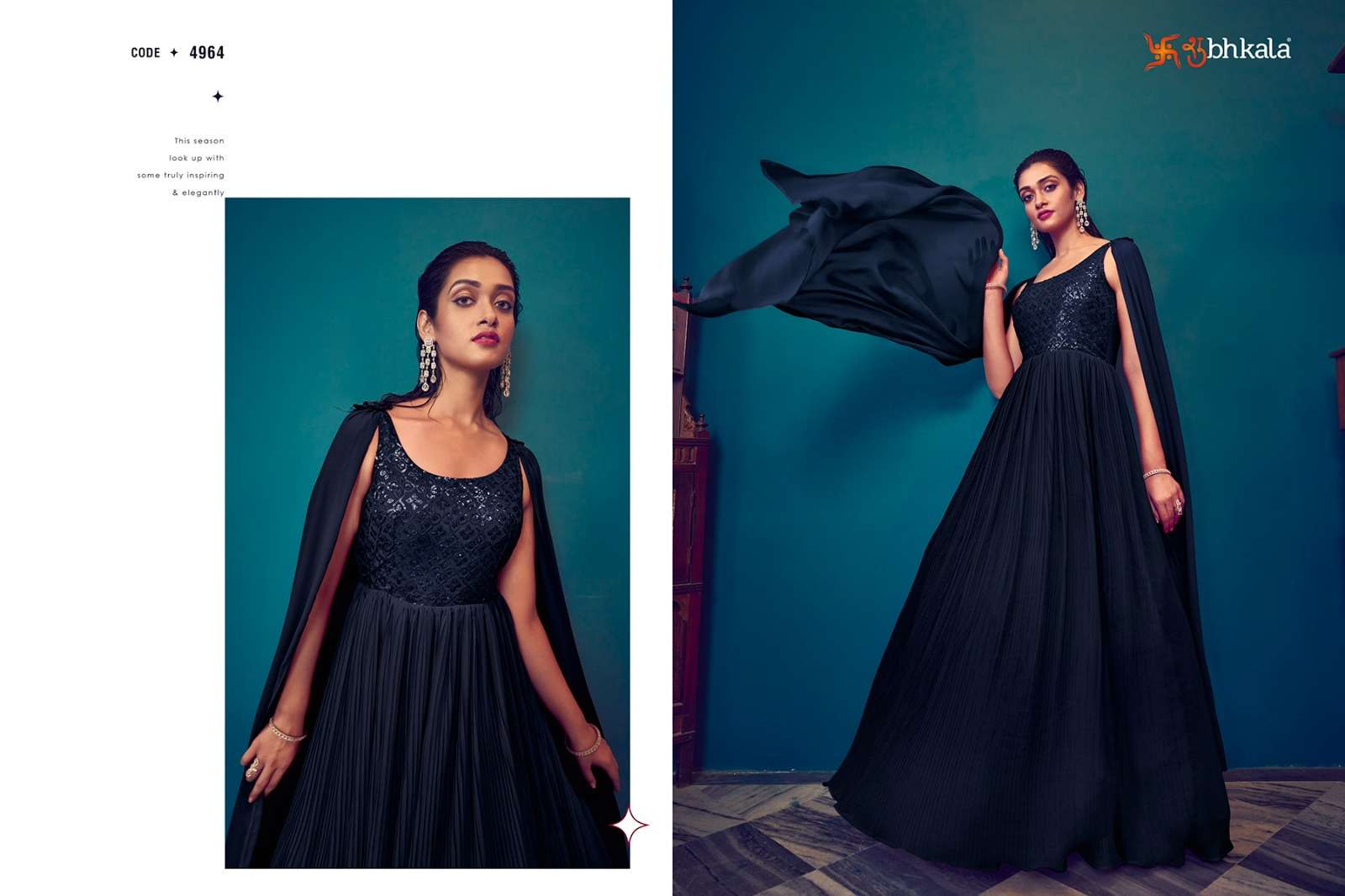 Shubhkala Flory Vol 40 Latest Style Partywear Designer Gown view 11