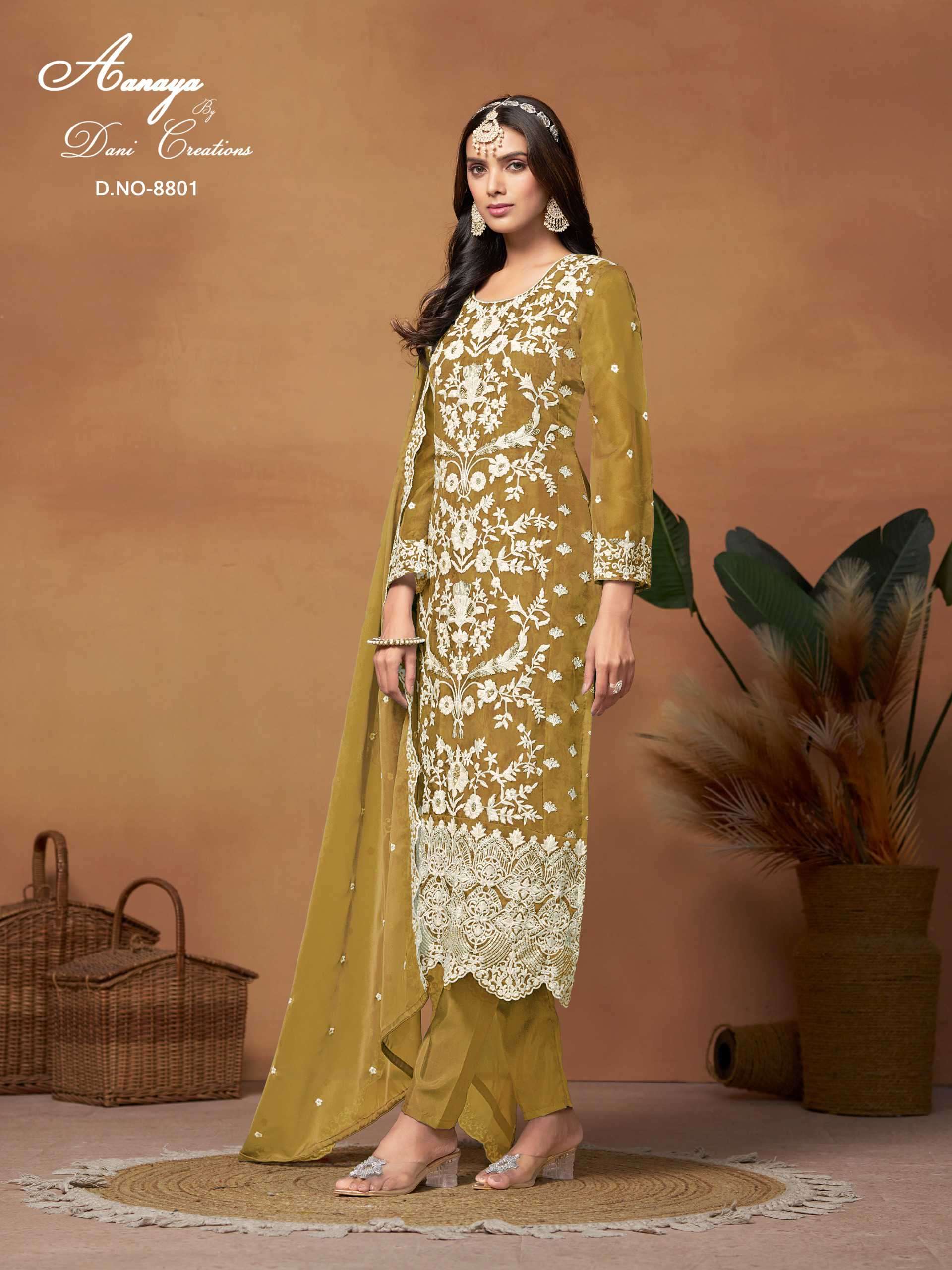 Aanaya 8801 Soft Organza Pakistani Suit view 2