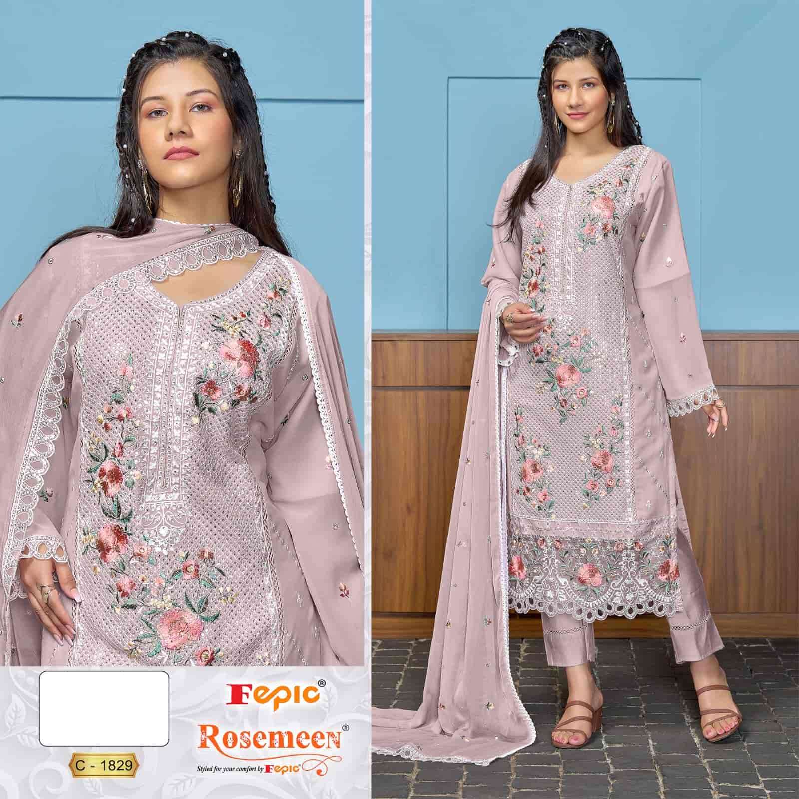 Fepic C 1829 Colors Pakistani Embroidered Georgette Salwar Kameez Wholesalers view 2