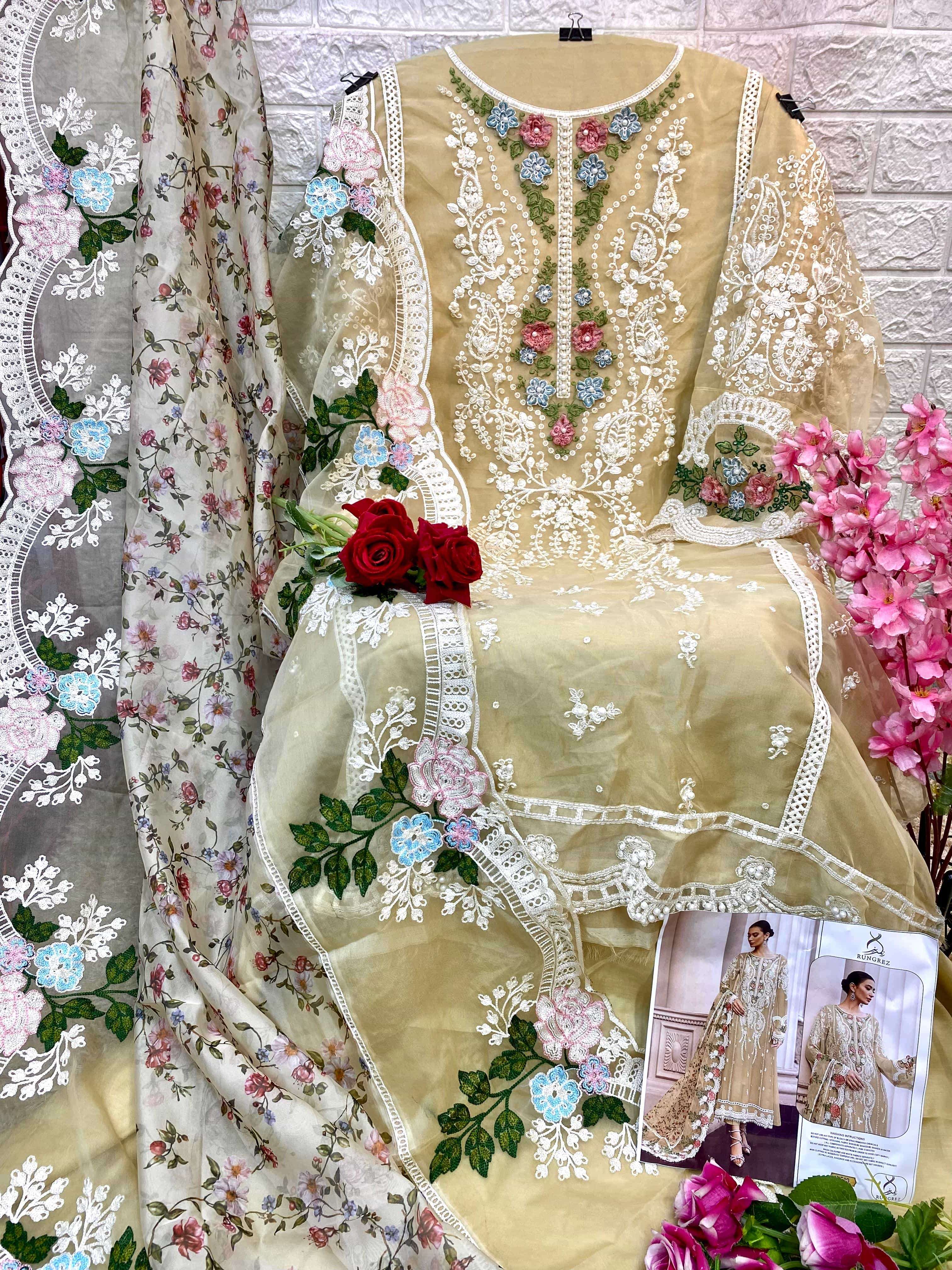 Rungrez 5010 Pakistani Style Designer Embroidered Salwar Kameez Exporter view 2