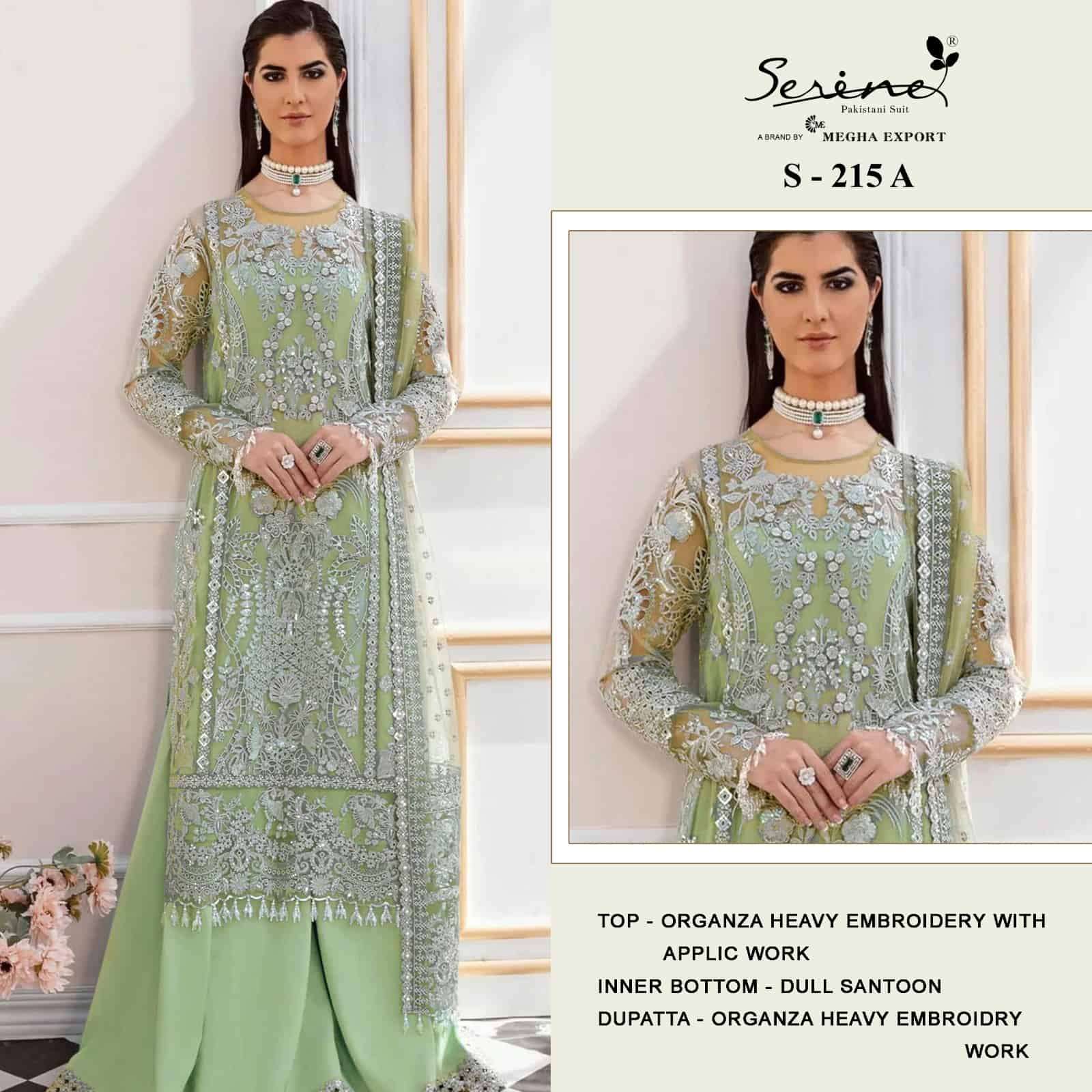 Serine Designer Organza Embroidered Salwar Suit