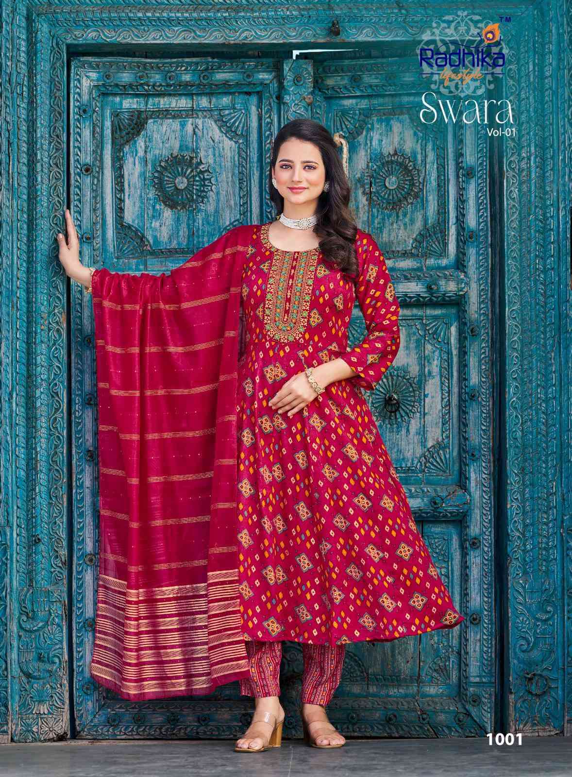 Radhika Swara Fancy Anarkali 3-Piece Suit view 3