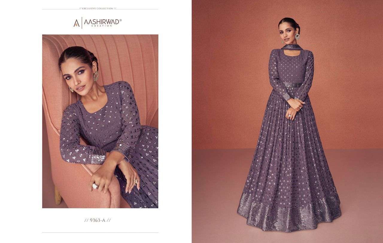 Aashirwad Gulkand Season Gold Designer Party Wear Anarkali Suit view 2