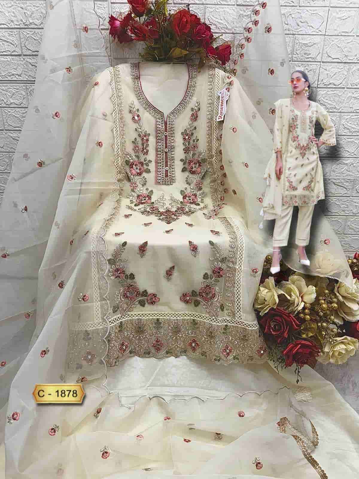 Fepic C 1878 A Pakistani Style Designer Organza Suit Exporter view 2