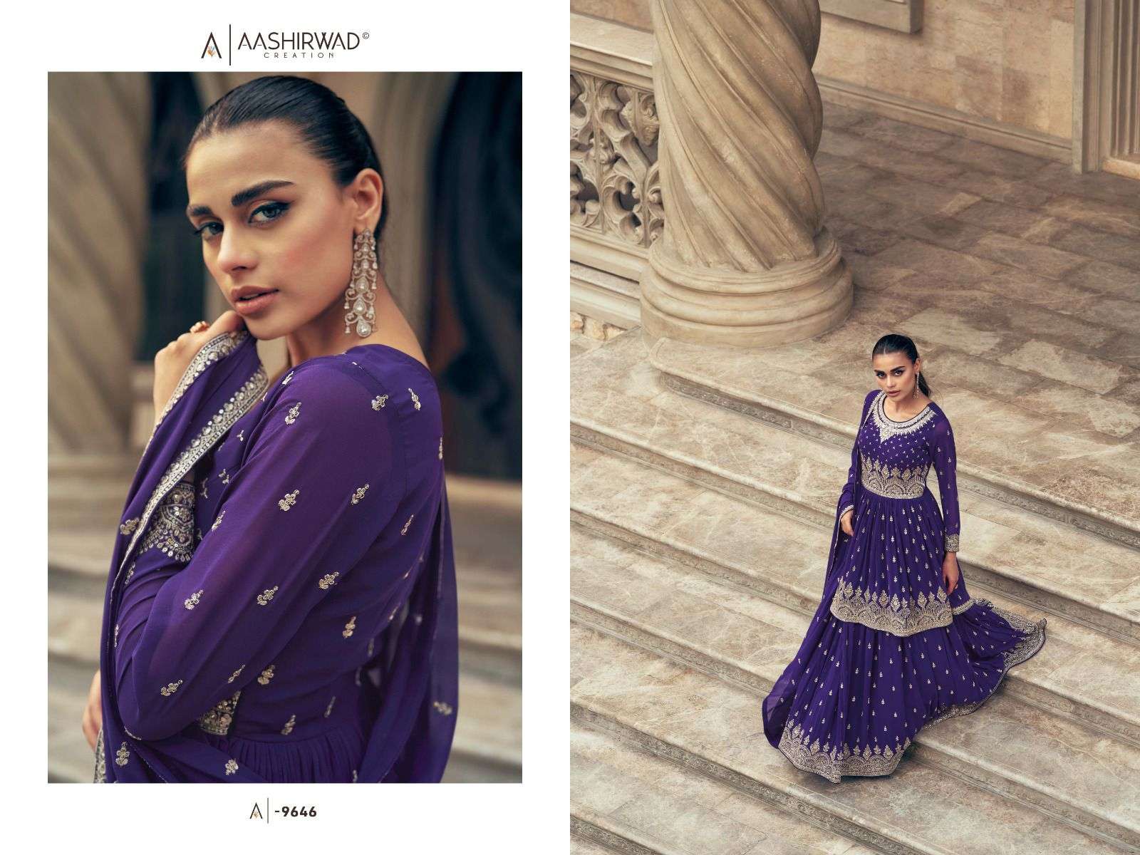 Aashirwad Gulkand Sadaf Wedding Wear Lehenga Style Designer Dress view 13
