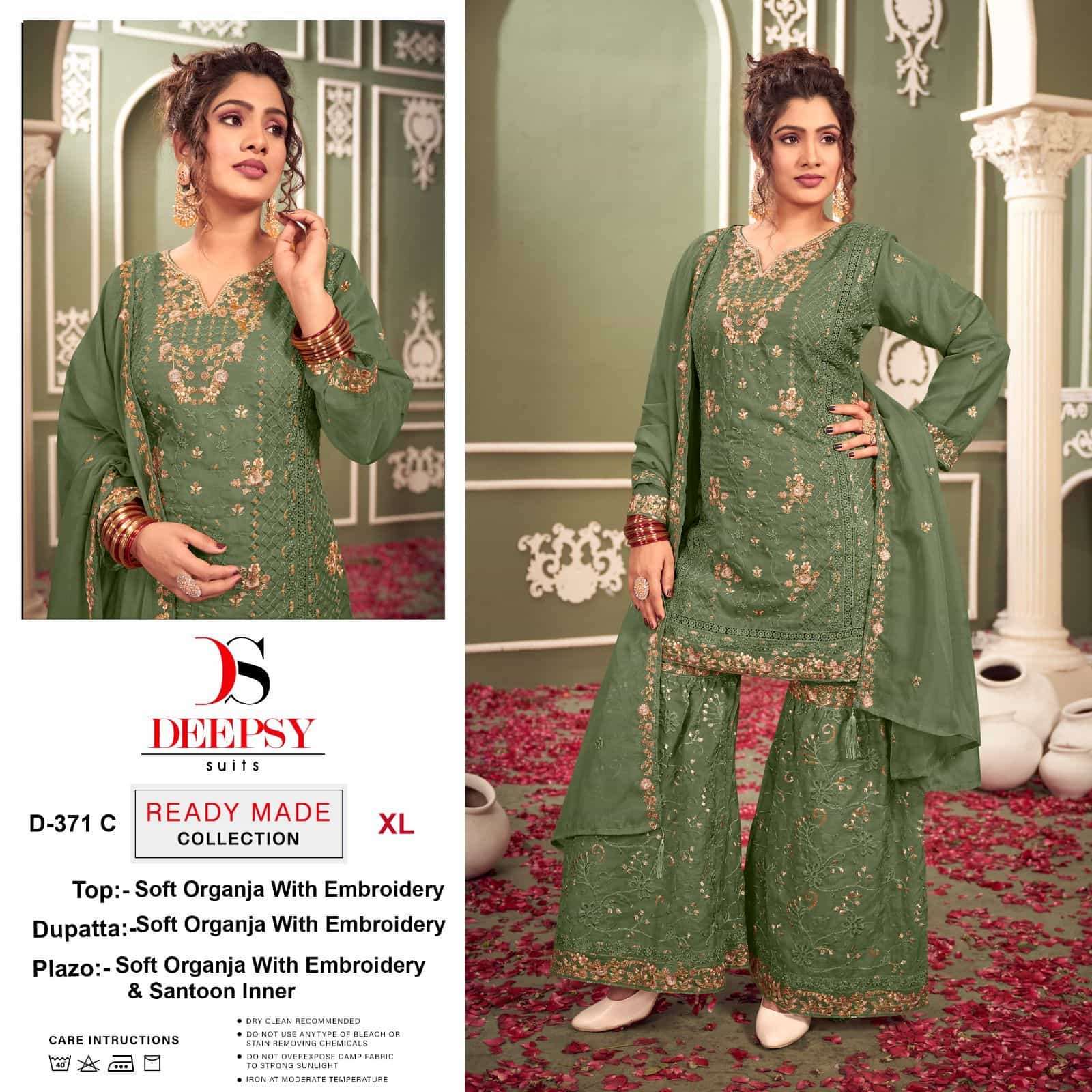 Deepsy D-371 C Pakistani Organza Party Suit