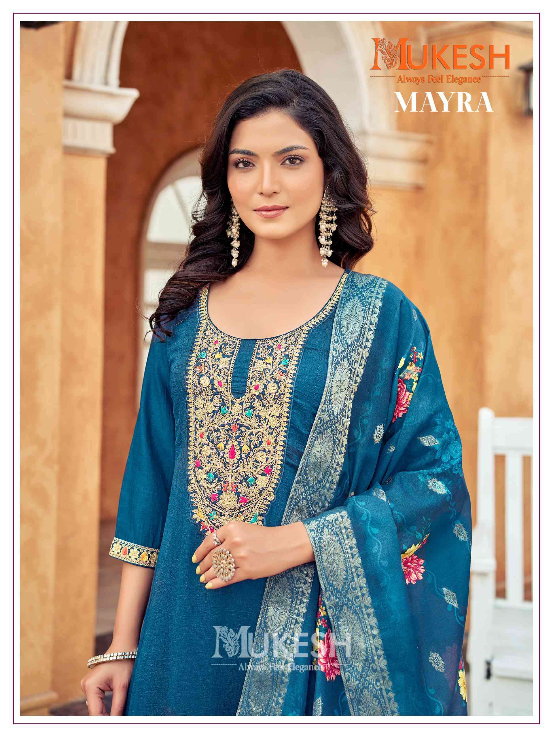 Mukesh Mayra Fancy Anarkali Kurti Bottom Dupatta Set view 2