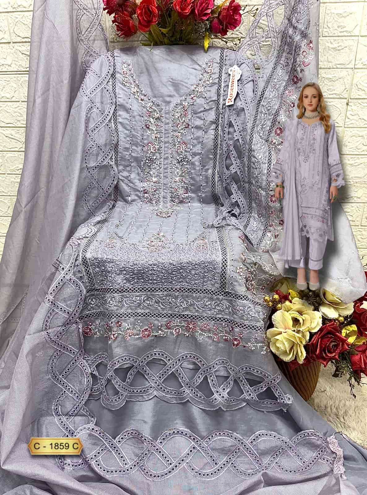Fepic C 1859 Colors Pakistani Designer Organza Embroidered Suit Wholesalers view 6