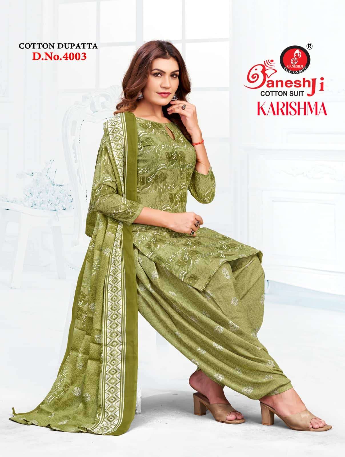 Ganeshji Karishma Patiyala Vol 4 Unstitch Cotton Salwar Suit Sets view 11