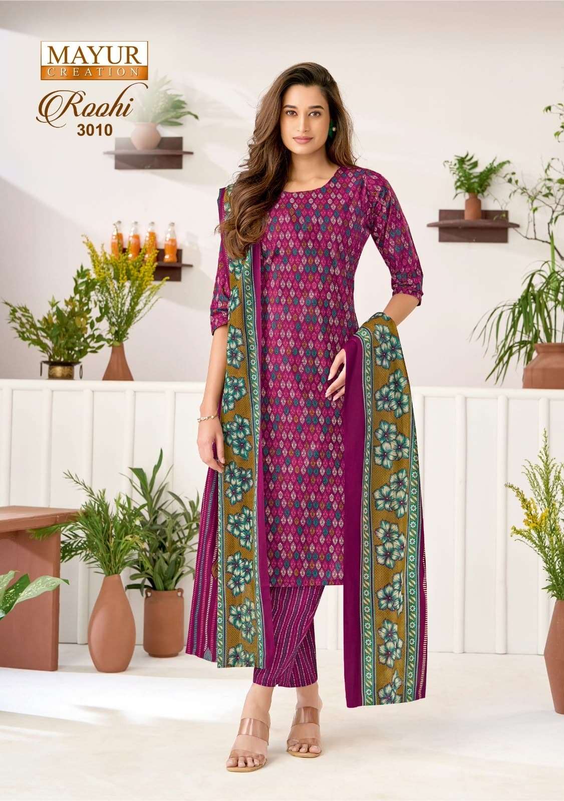 Mayur Roohi Vol 3 Pure Cotton Dress Material view 4