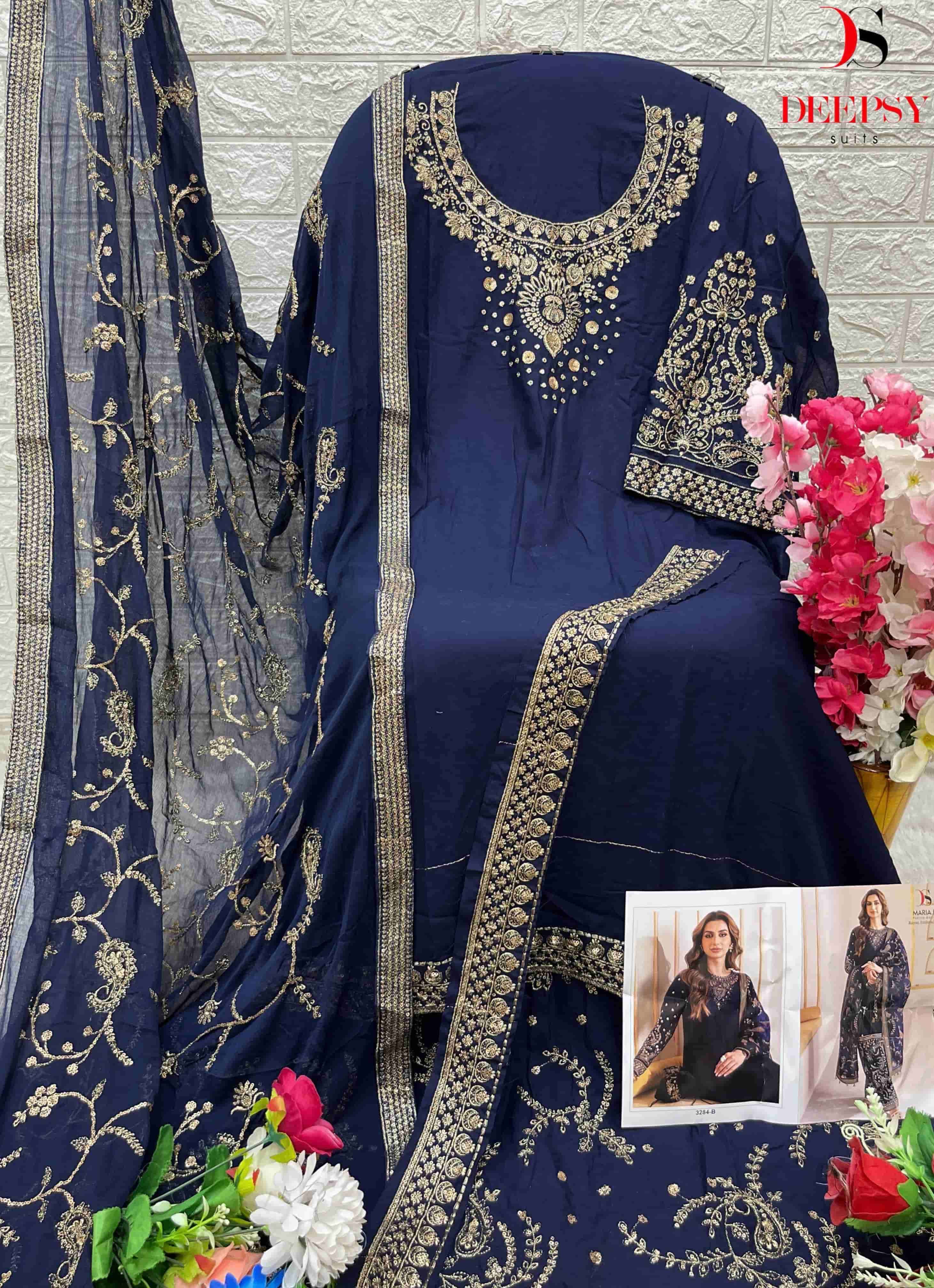 Deepsy 3284 B Festive Embroidered Salwar Suit view 2