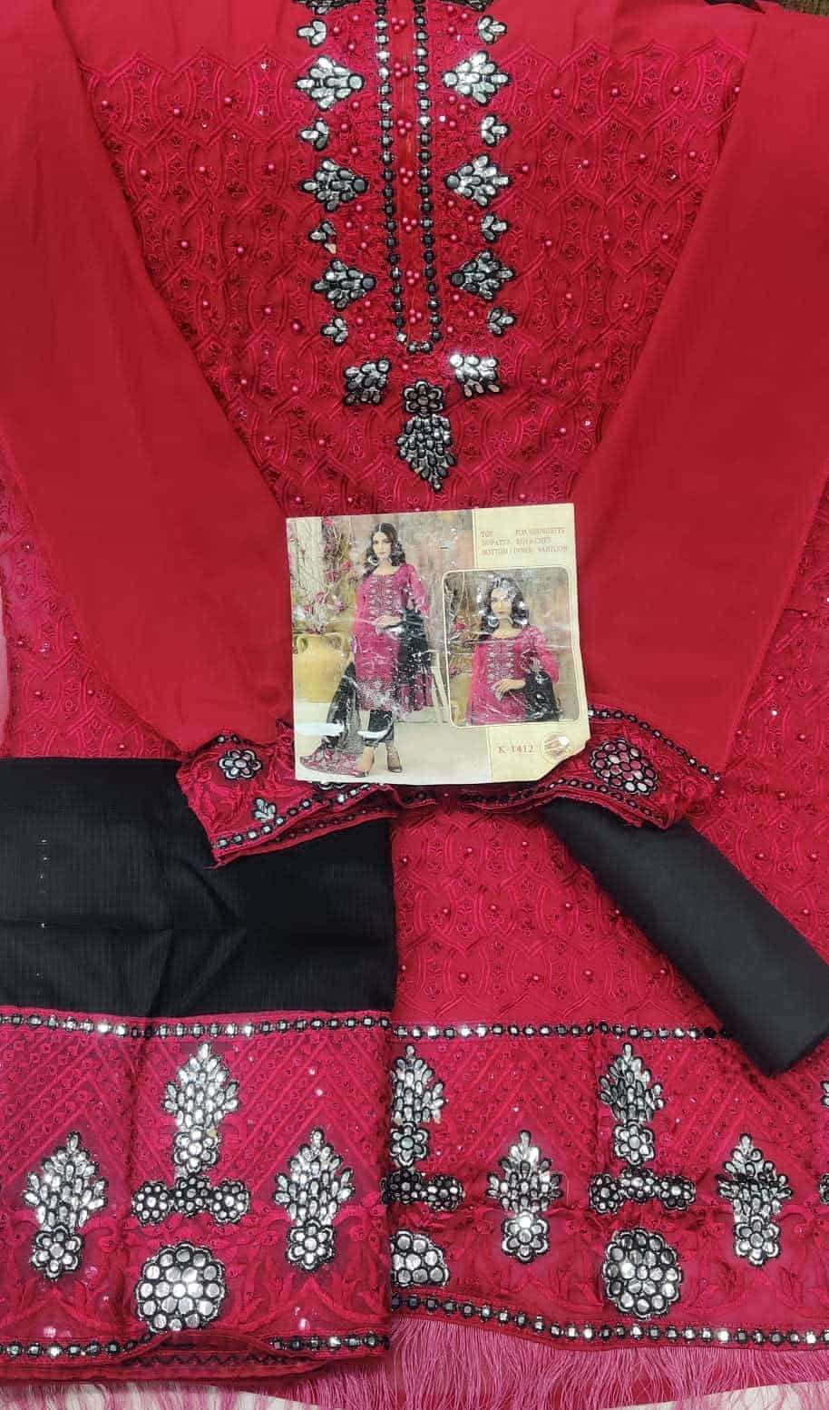 Shree Fabs K 1412 Designer Unstitched Suit view 3