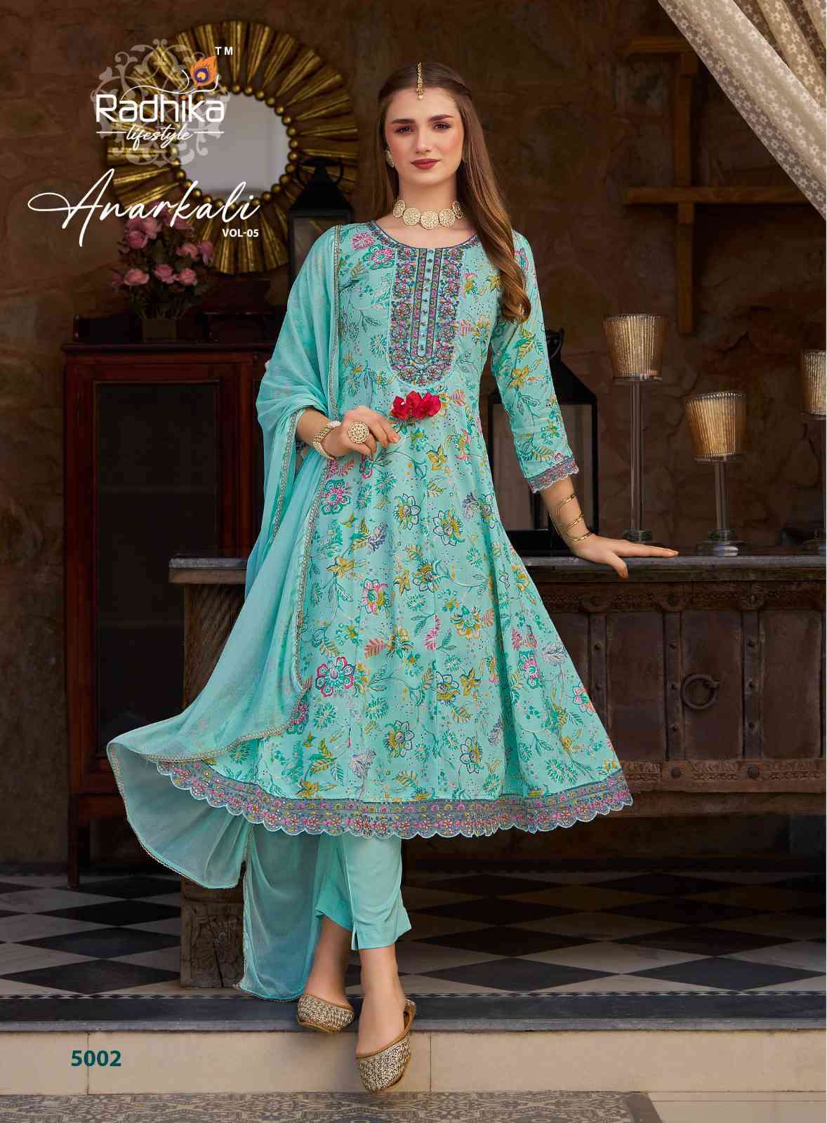 Radhika Lifestyle Anarkali Vol 5 Fancy Anarkali Style 3 Piece Designs view 6