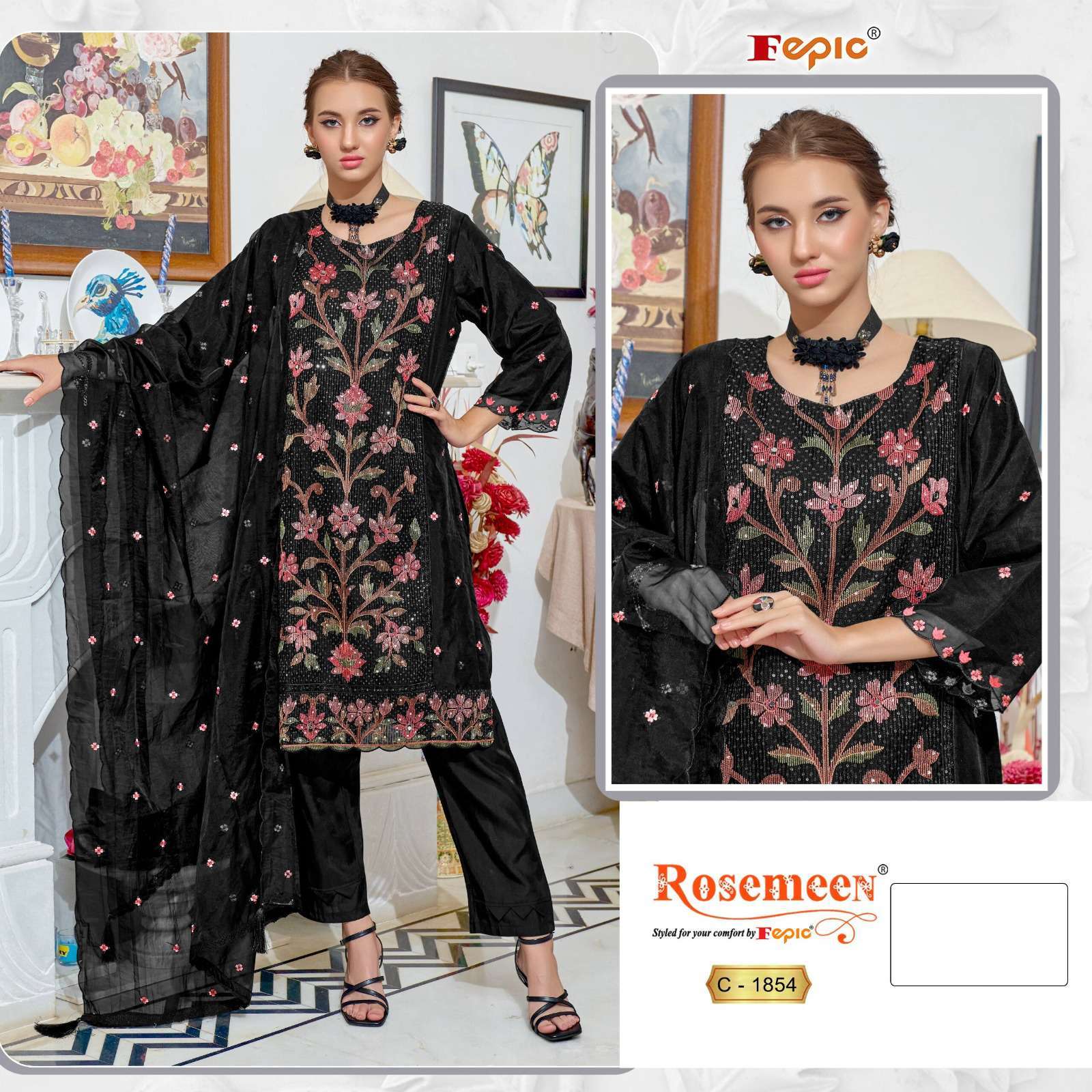Fepic C 1854 Colors Organza Pakistani Dress view 2