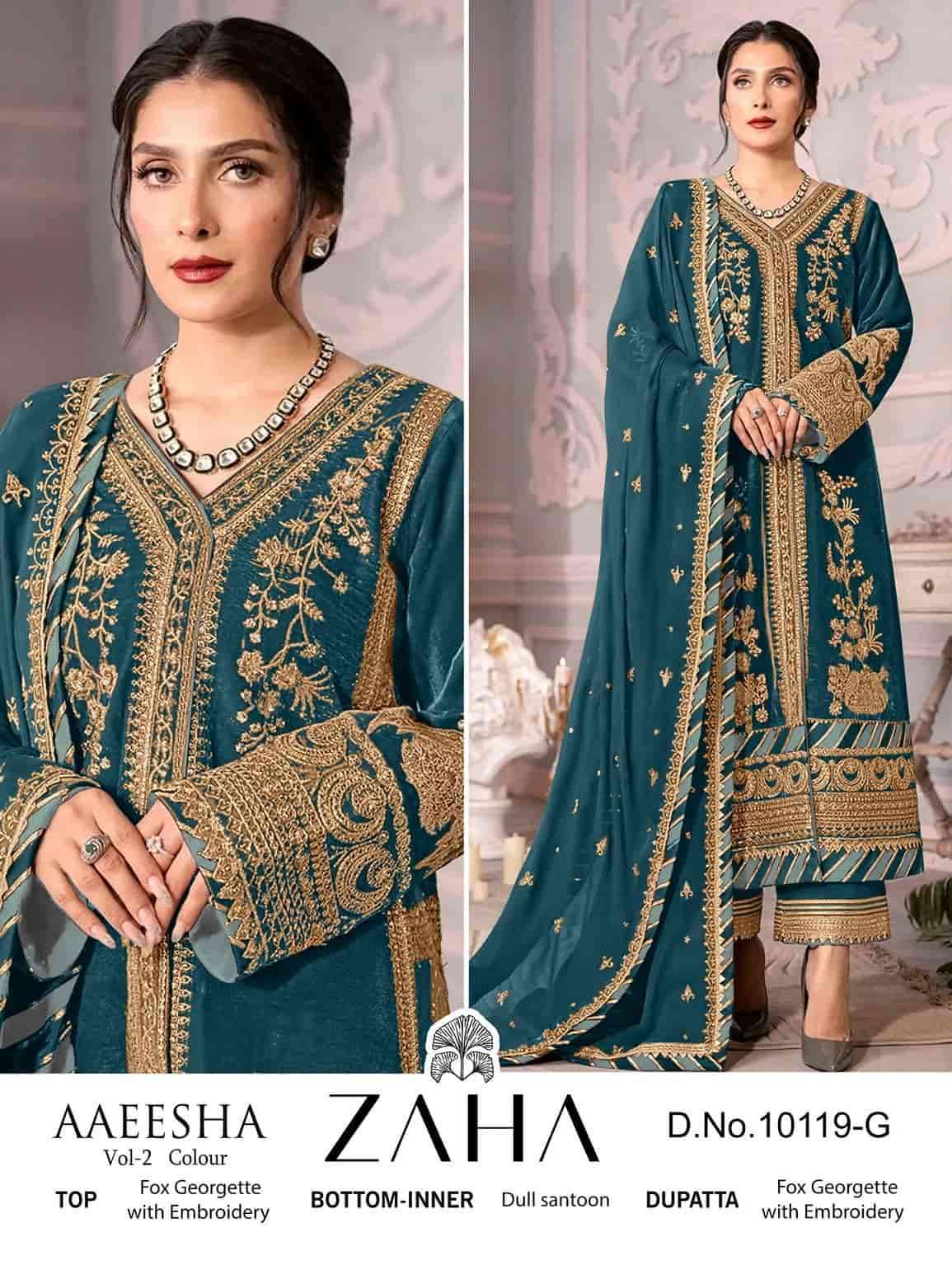 Zaha Aaeesha Vol 2 10119 Hits Colors Pakistani Party Wear Salwar Suit view 7