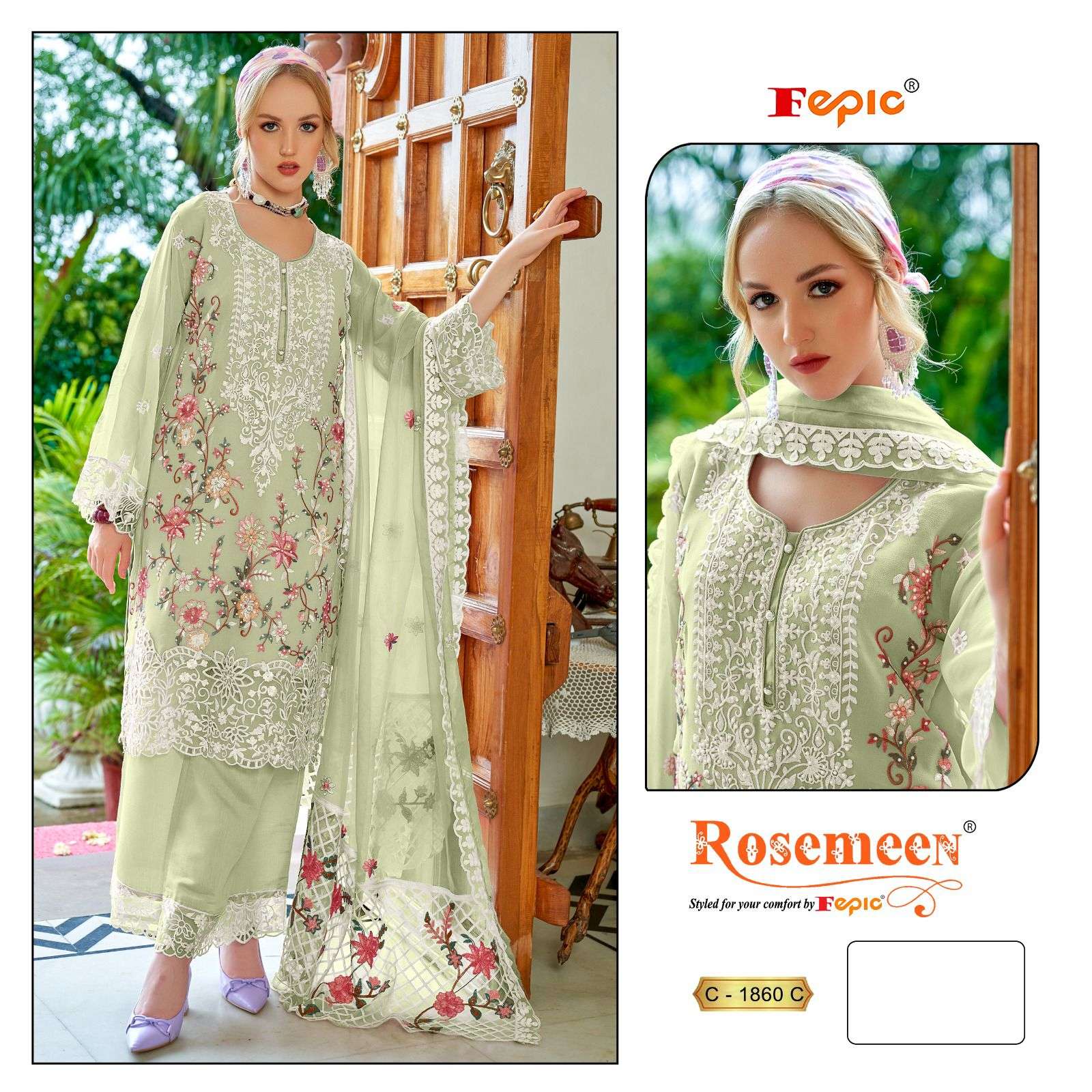 Fepic Rosemeen Embroidered Pakistani Salwar Suit view 5