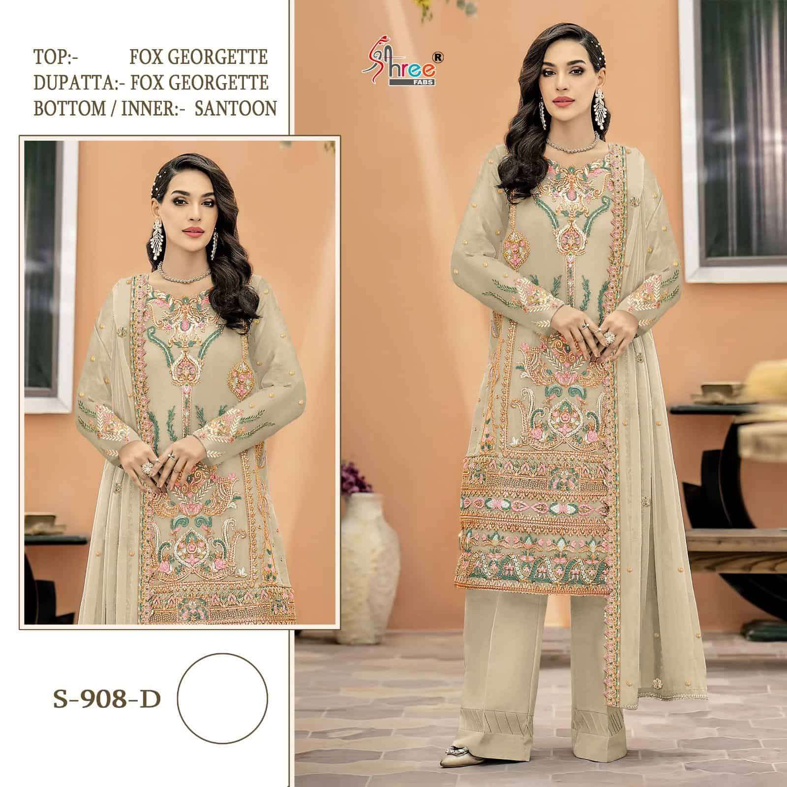 Shree Fabs S 908 Colors Pakistani Festive Wear Style Latest Designer Suit Wholesalers view 4