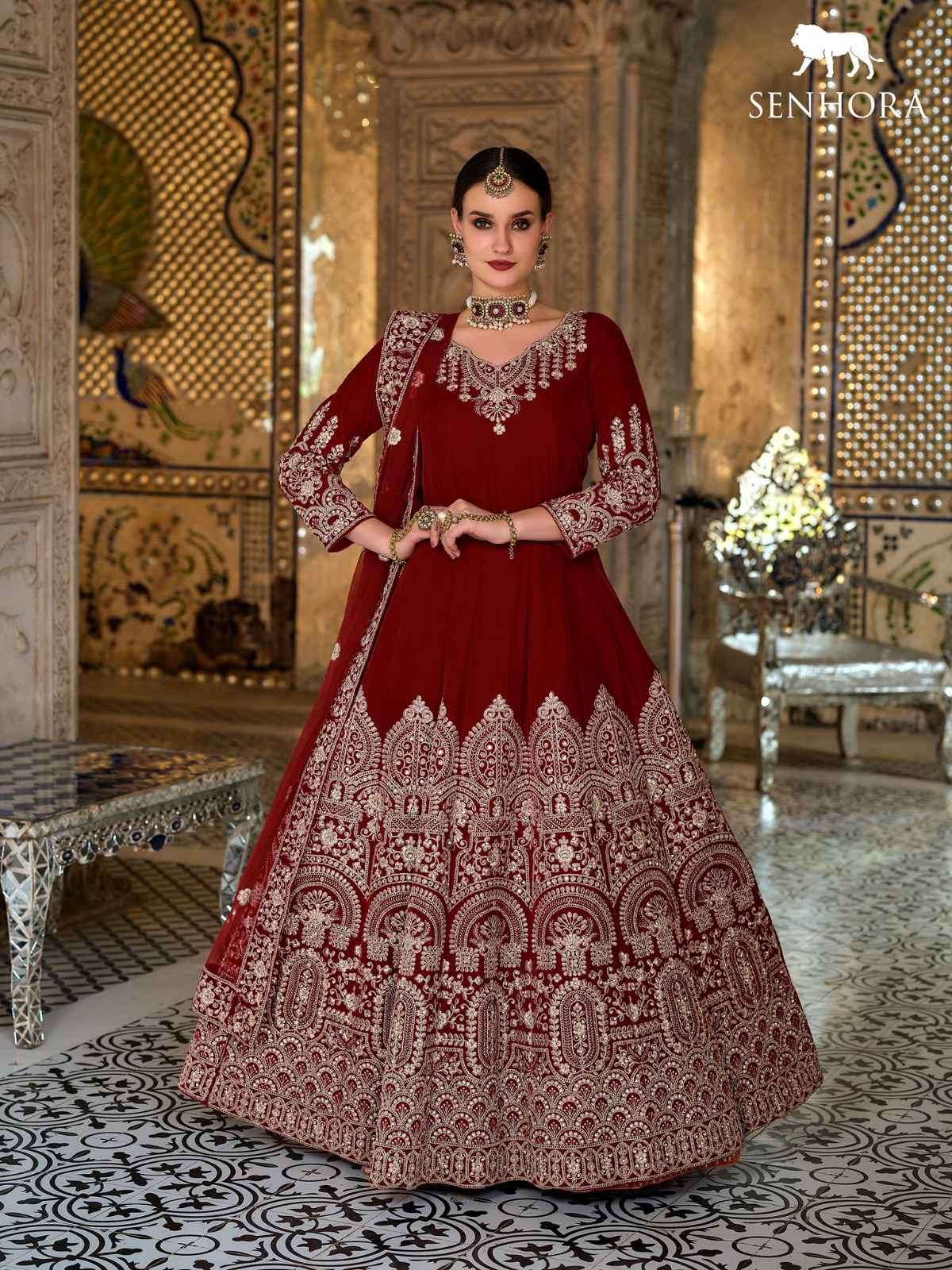 Senhora Dulhan Vol 32 Heavy Designer Velvet Bridal Wear Gown view 24