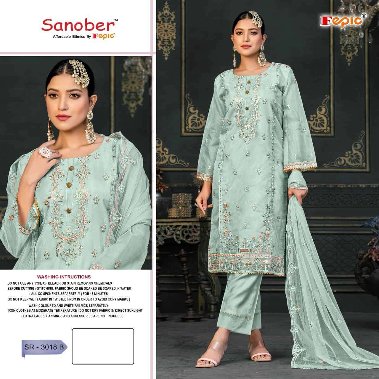 Fepic Sanober Sr 3018 Colors Pakistani Style Latest Designer Festive Wear Collection view 4