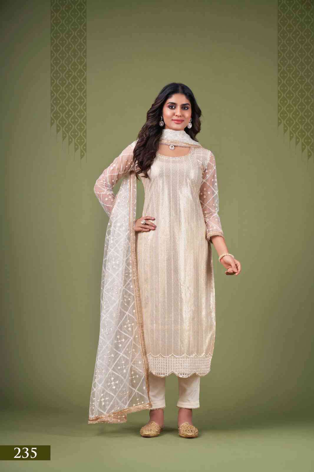 Narayani Zehra Vol 4 Designer Party Wear Straight Suit Catalog Exporter view 7